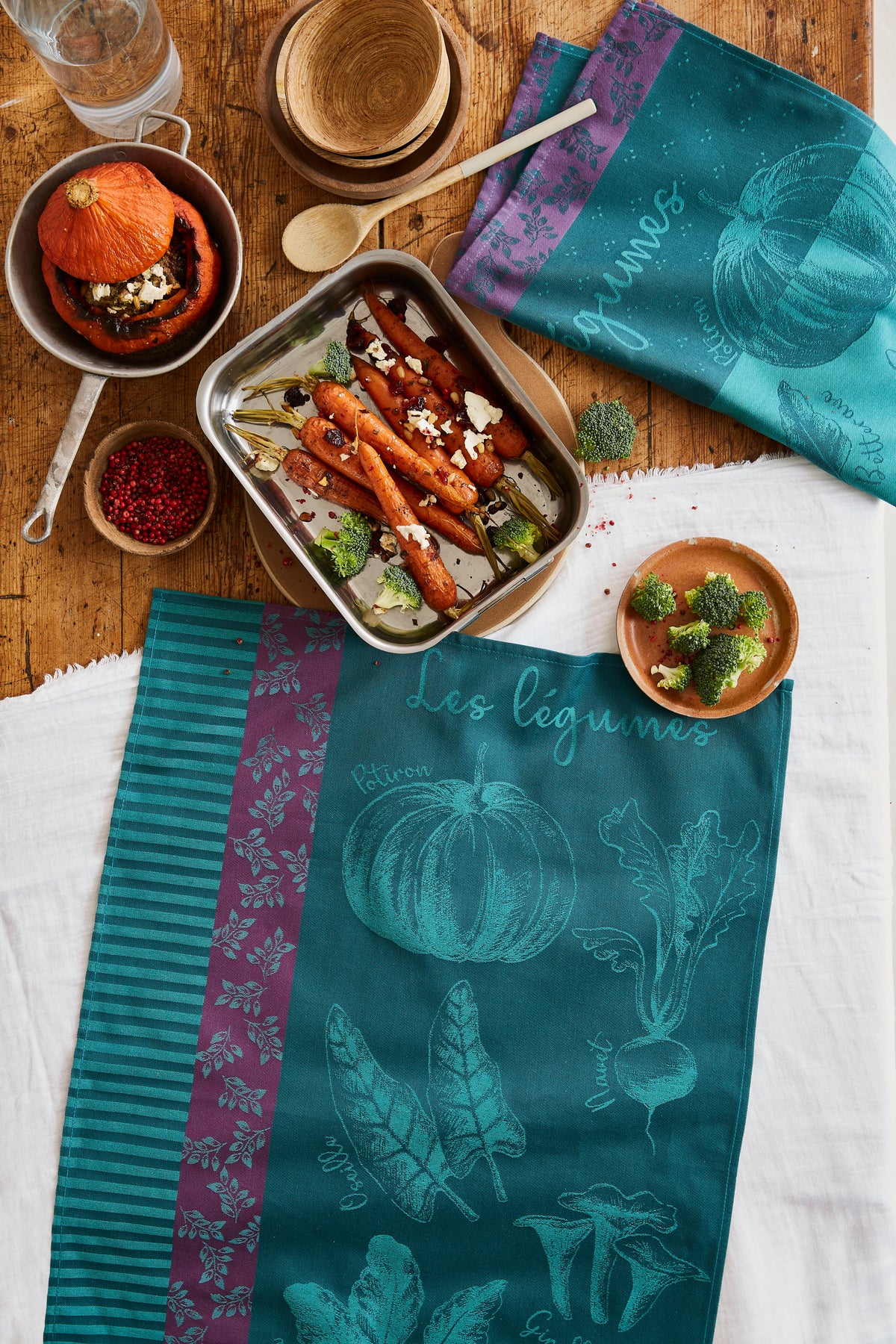Torchon jacquard Potager d'Automne – Coucke – vue 2