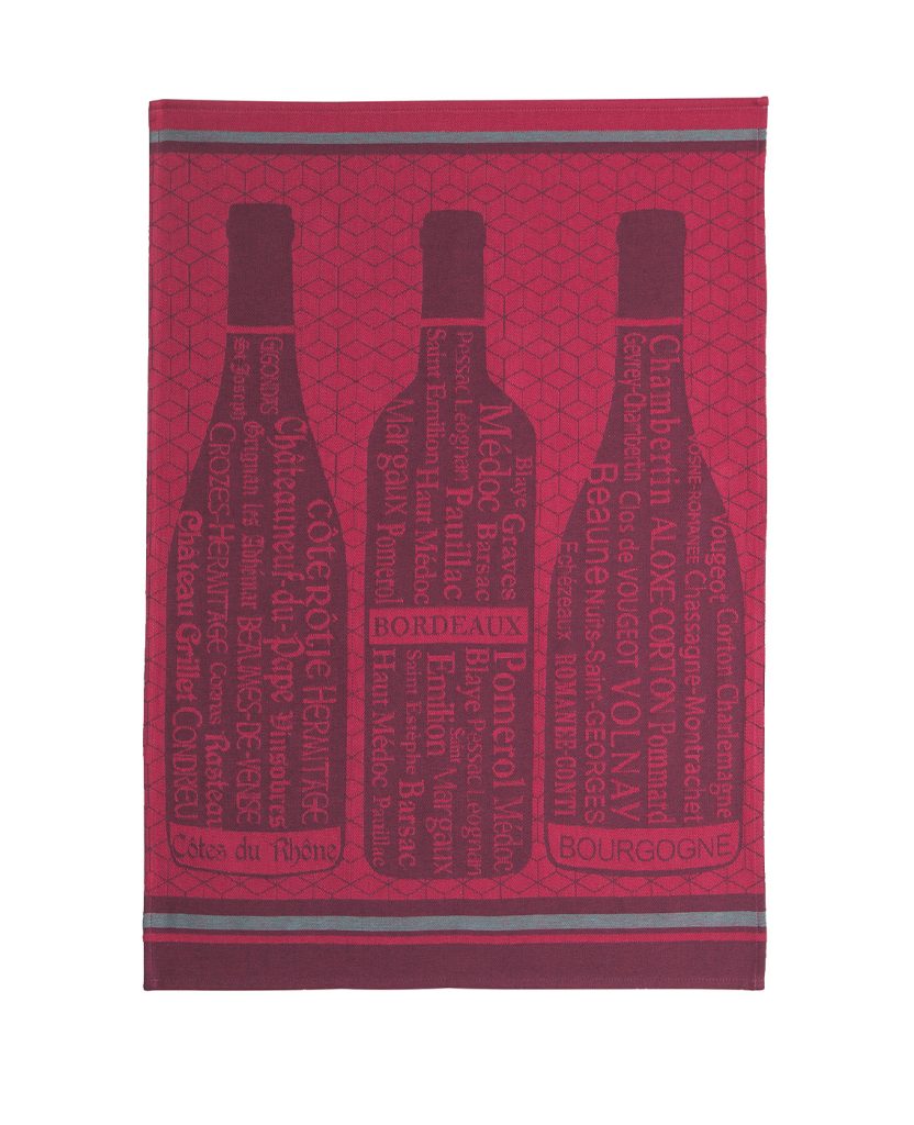 Edelweiss Jacquard Tea Towel - Side Variation - Red