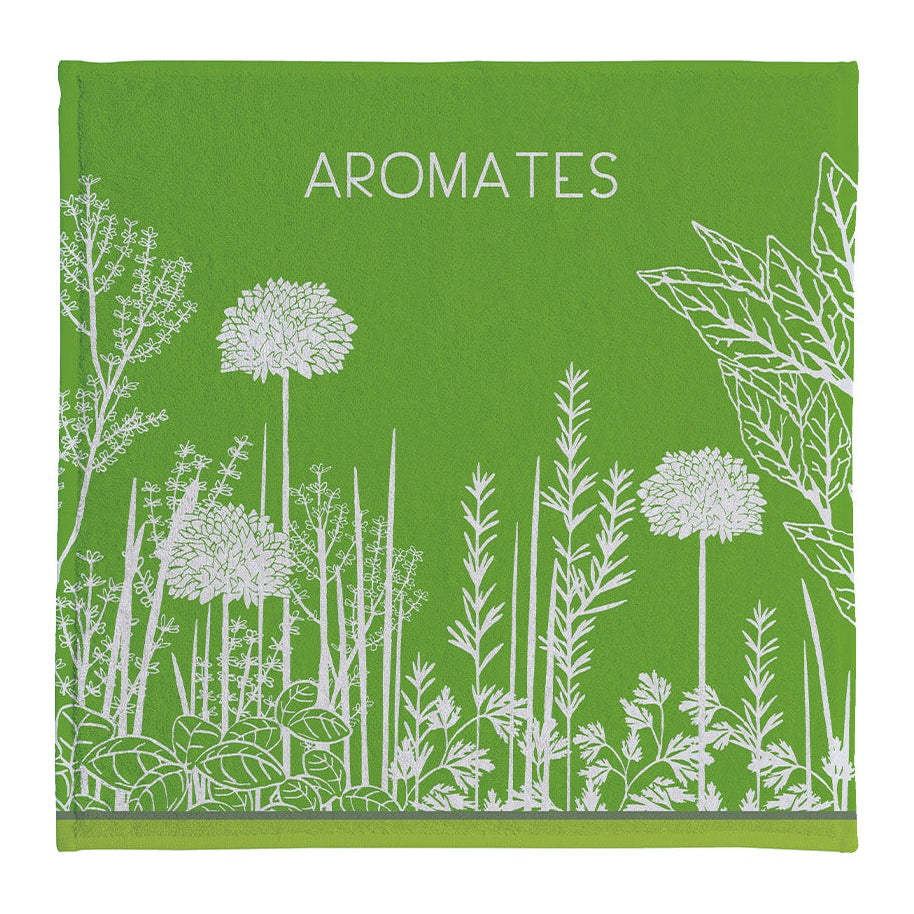 Essuie-mains jacquard éponge Aromates du Jardin – Coucke