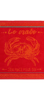 Essuie-mains jacquard éponge Crabe Rouge – Coucke