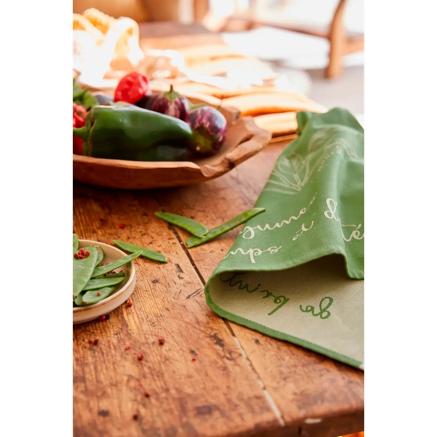 Rectangular Spring Vegetable Tea Towel