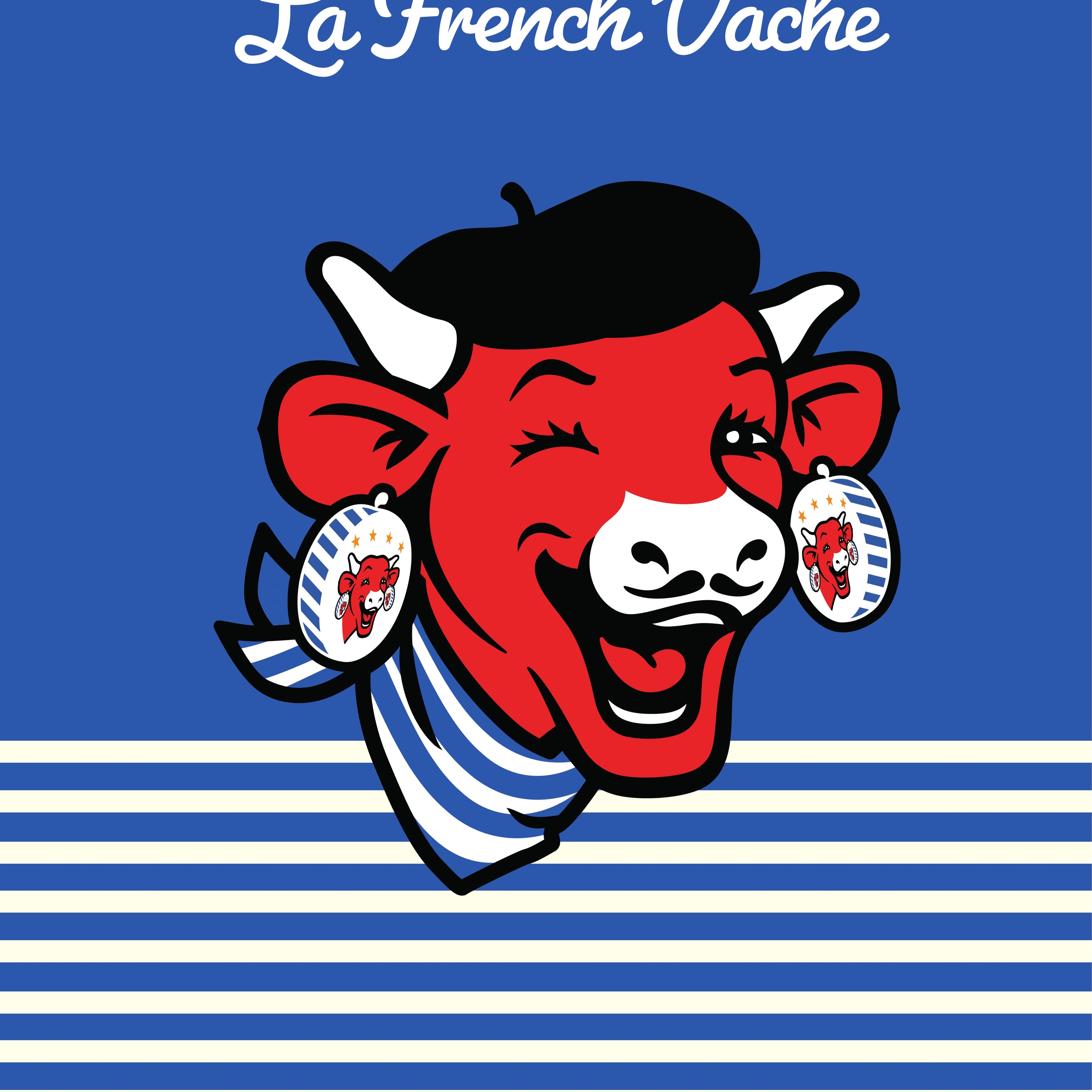 "Le Béret Bleu" Rectangular Tea Towel