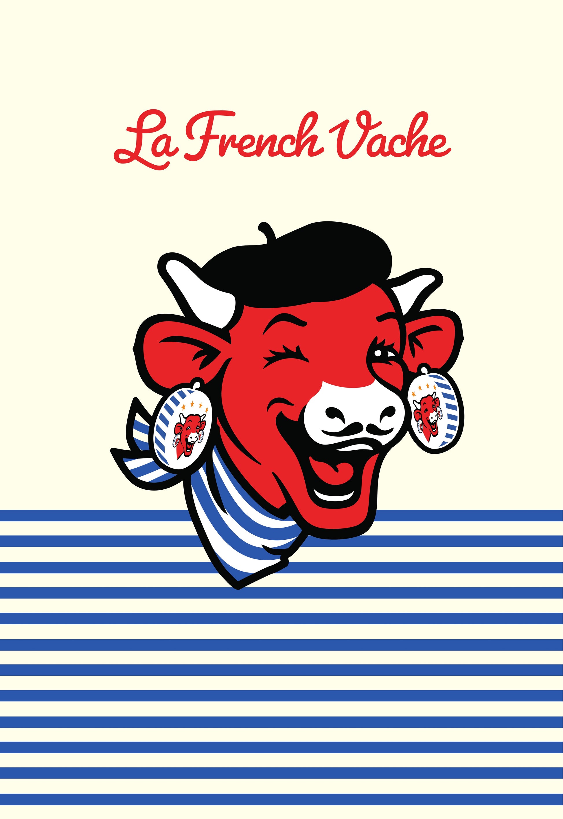 Torchon La Vache Qui Rit ® Le Béret Ivoire