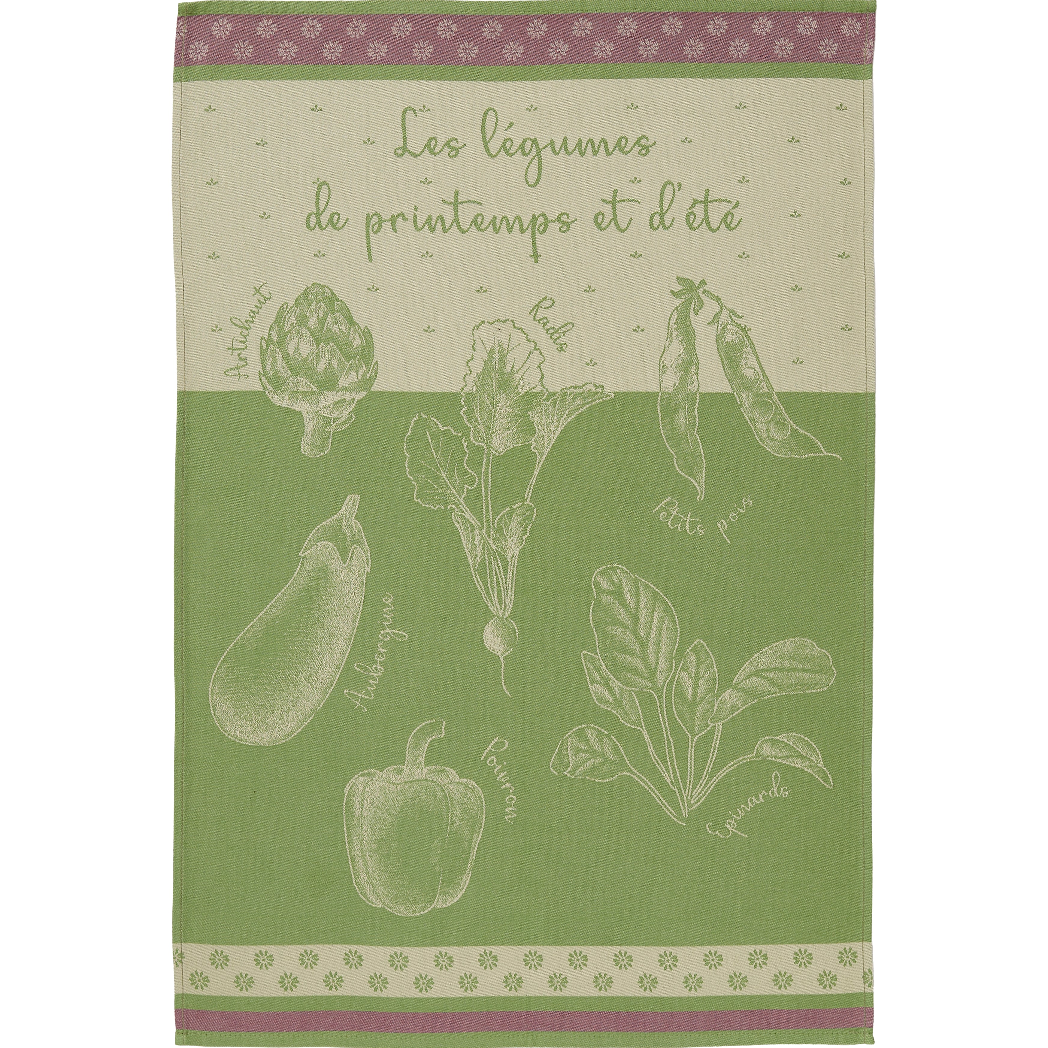 Summer Vegetable Garden Rectangular Tea Towel