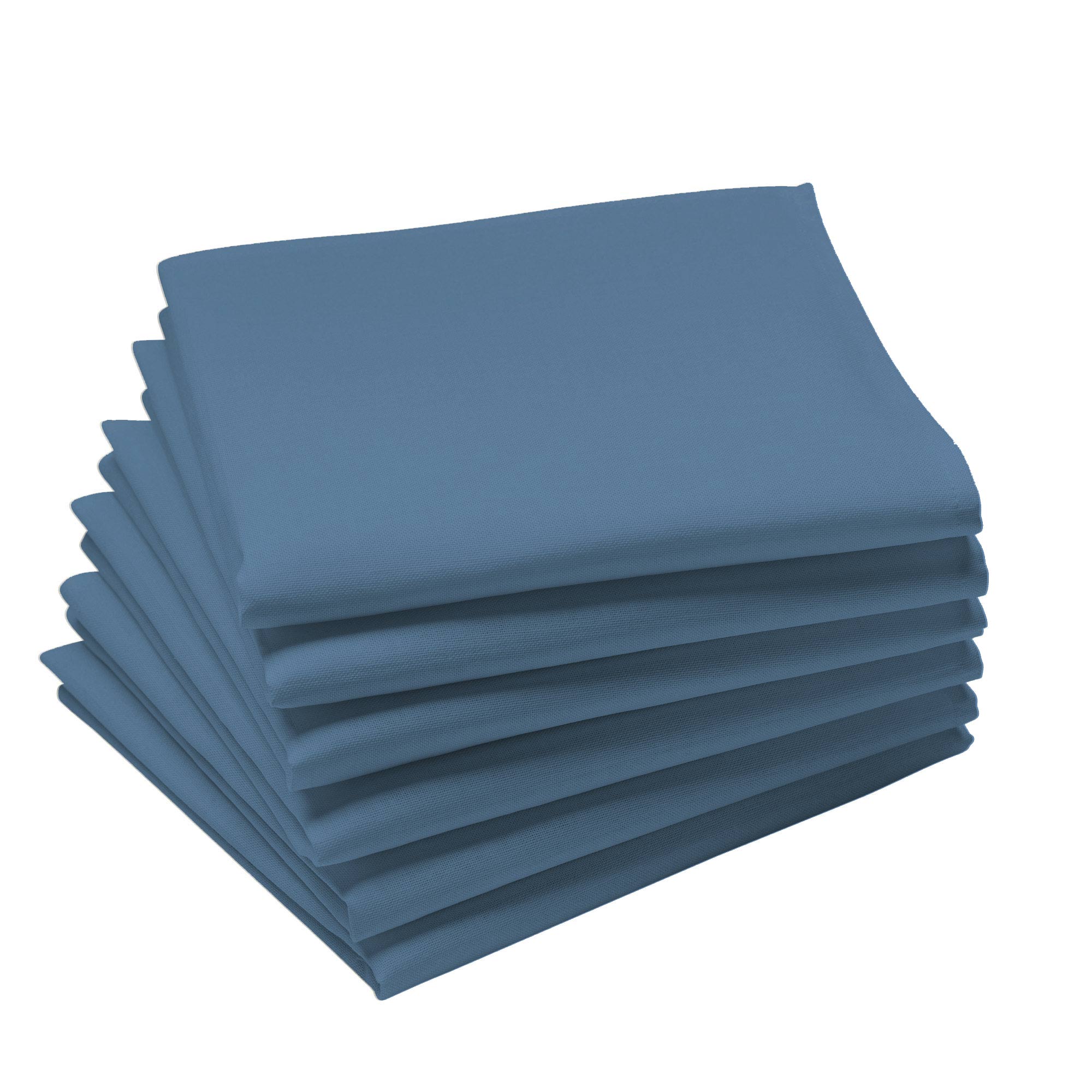 Serviettes de table coton Cambrai en 8 coloris (Lot de 6)