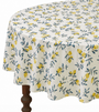 Nappe métis coton & lin imprimé Zeste de Citron Ronde – Coucke