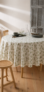 Nappe métis coton & lin imprimé Olives Ronde – Coucke