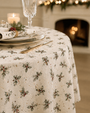 Nappe métis coton & lin imprimé Magie de Noël Ronde – Coucke