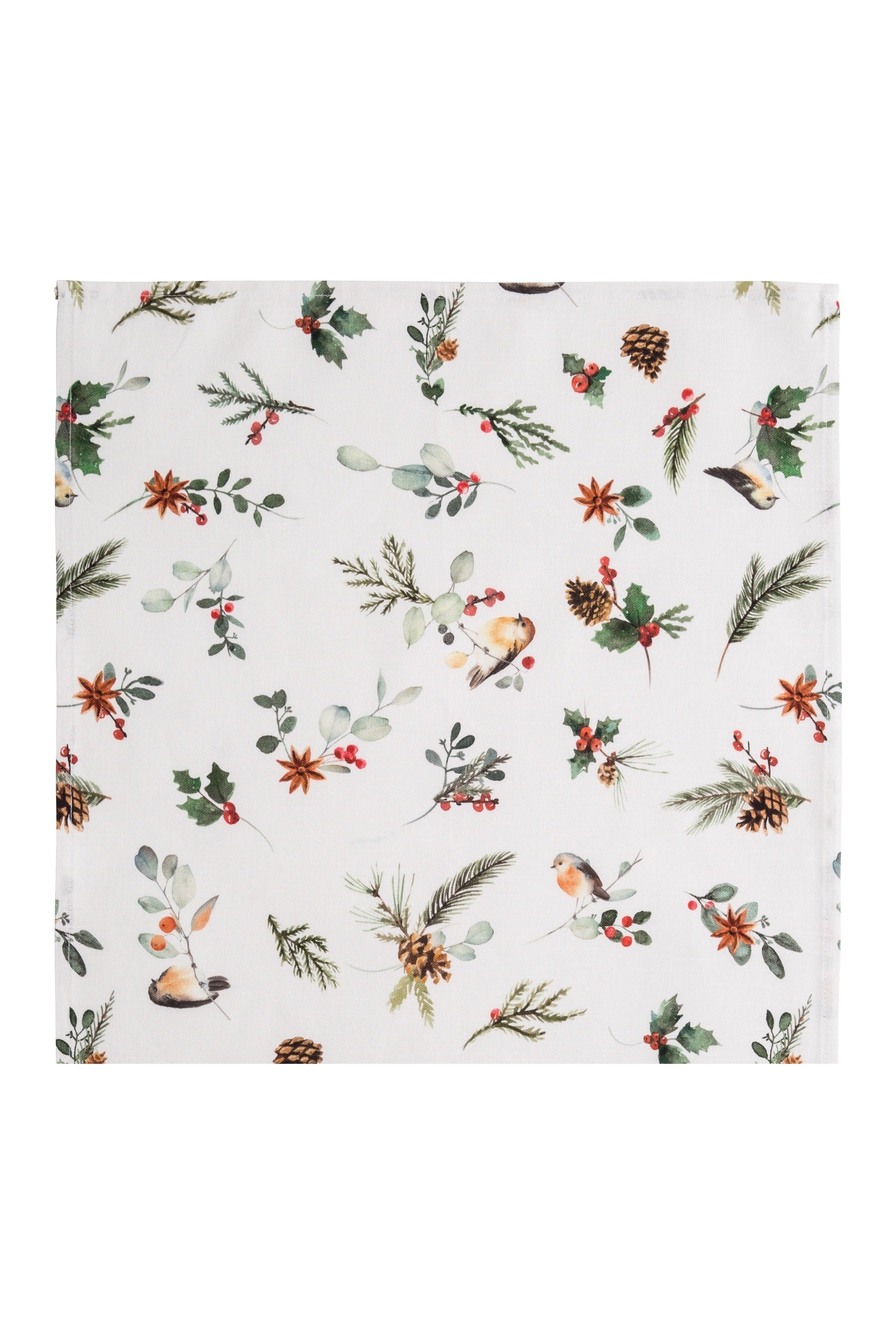 Serviettes de table coton & lin imprimé Magie de Noël (Lot de 6) – Coucke