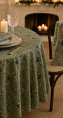 Nappe métis coton & lin Grenades Ronde – Coucke