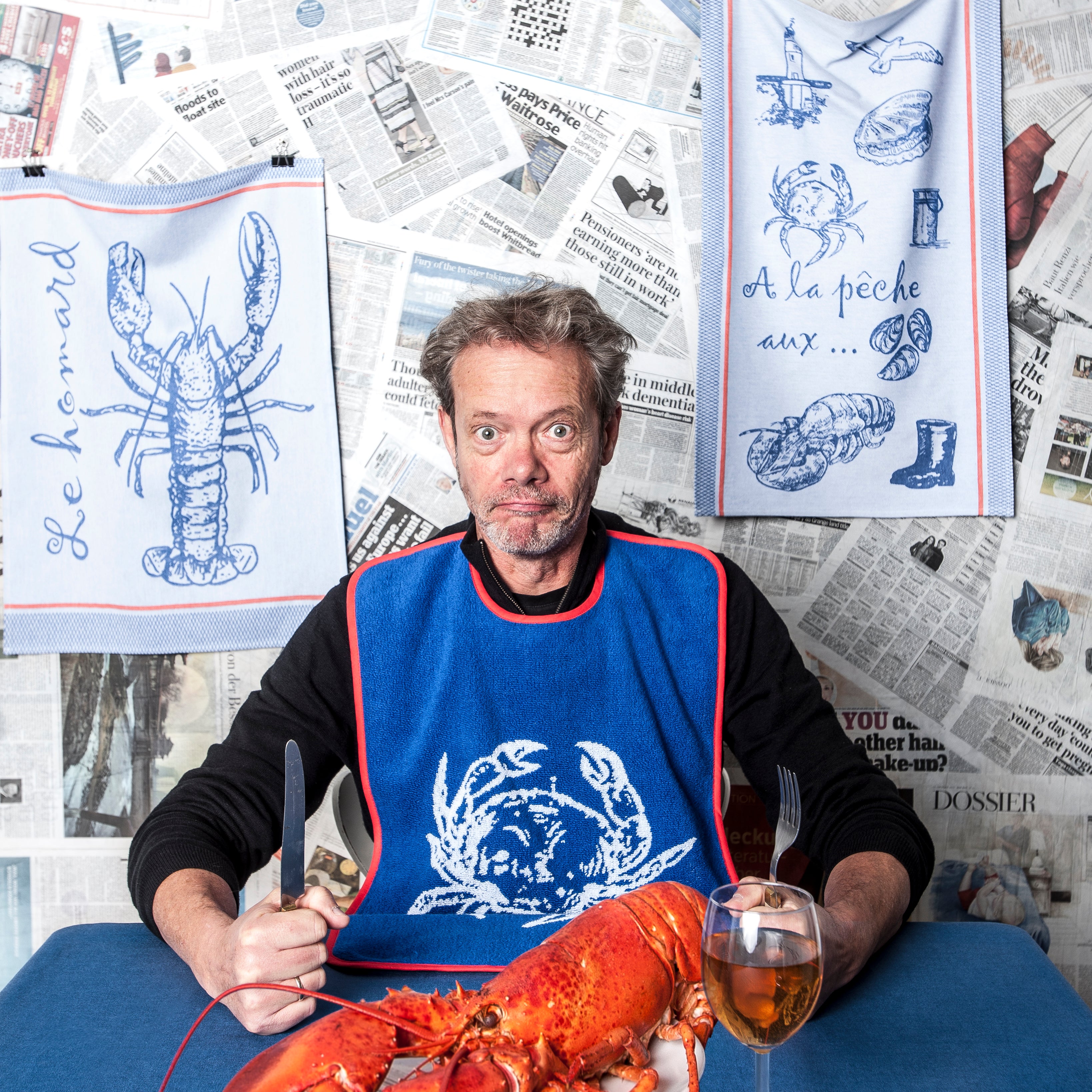 Bavoir Homard Rectangulaire