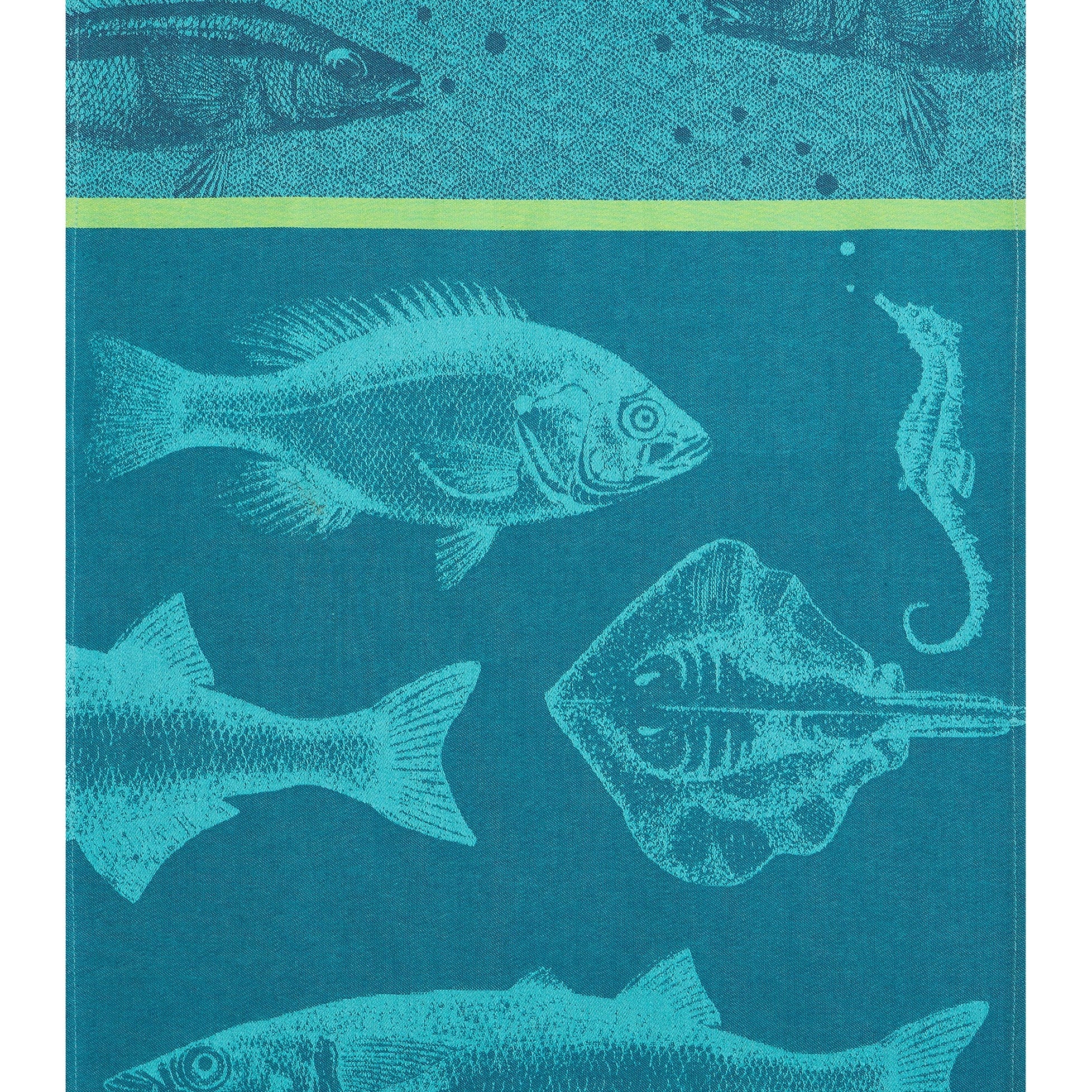 Torchon jacquard Banc de Poissons – Coucke