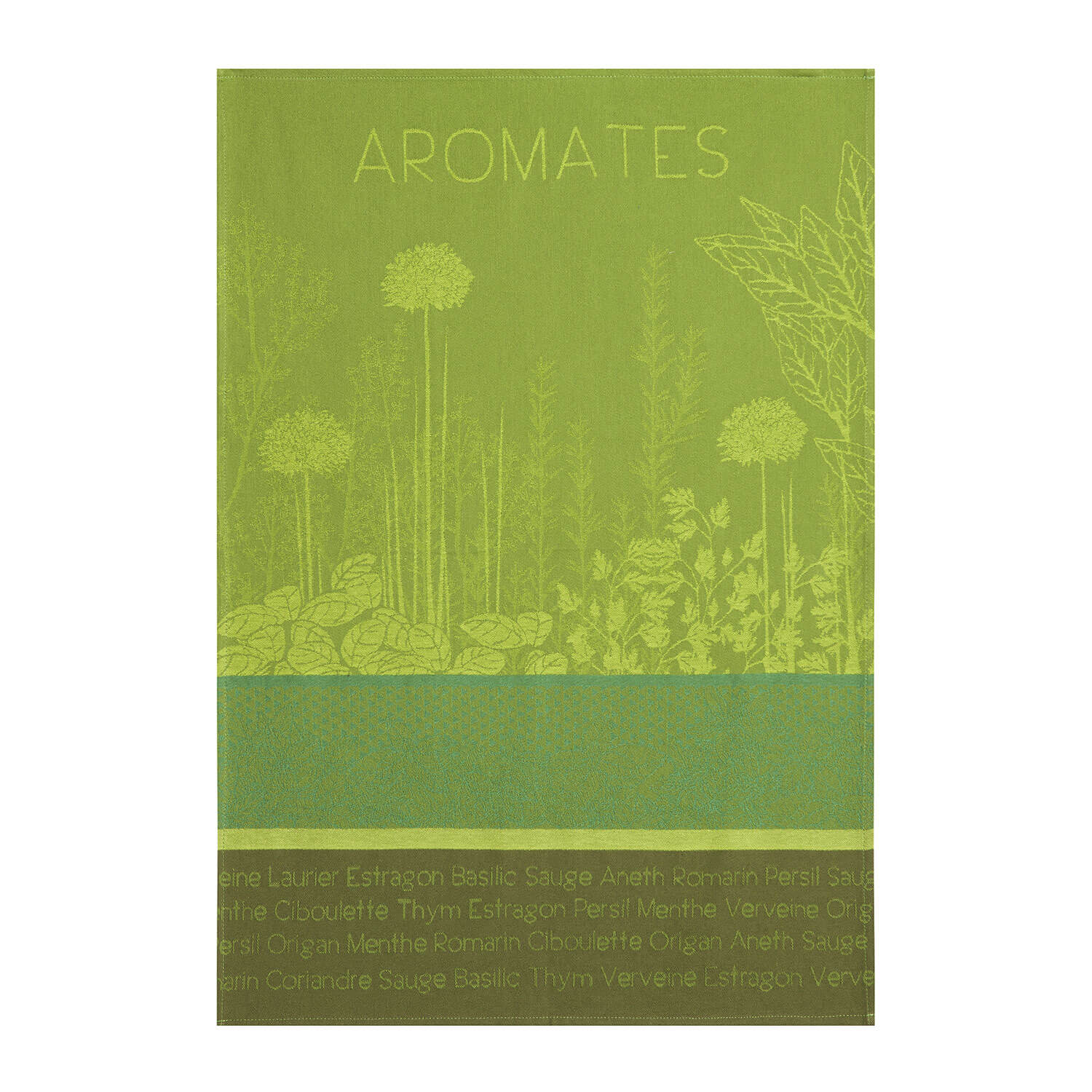 Garden Herbs Rectangular Tea Towel