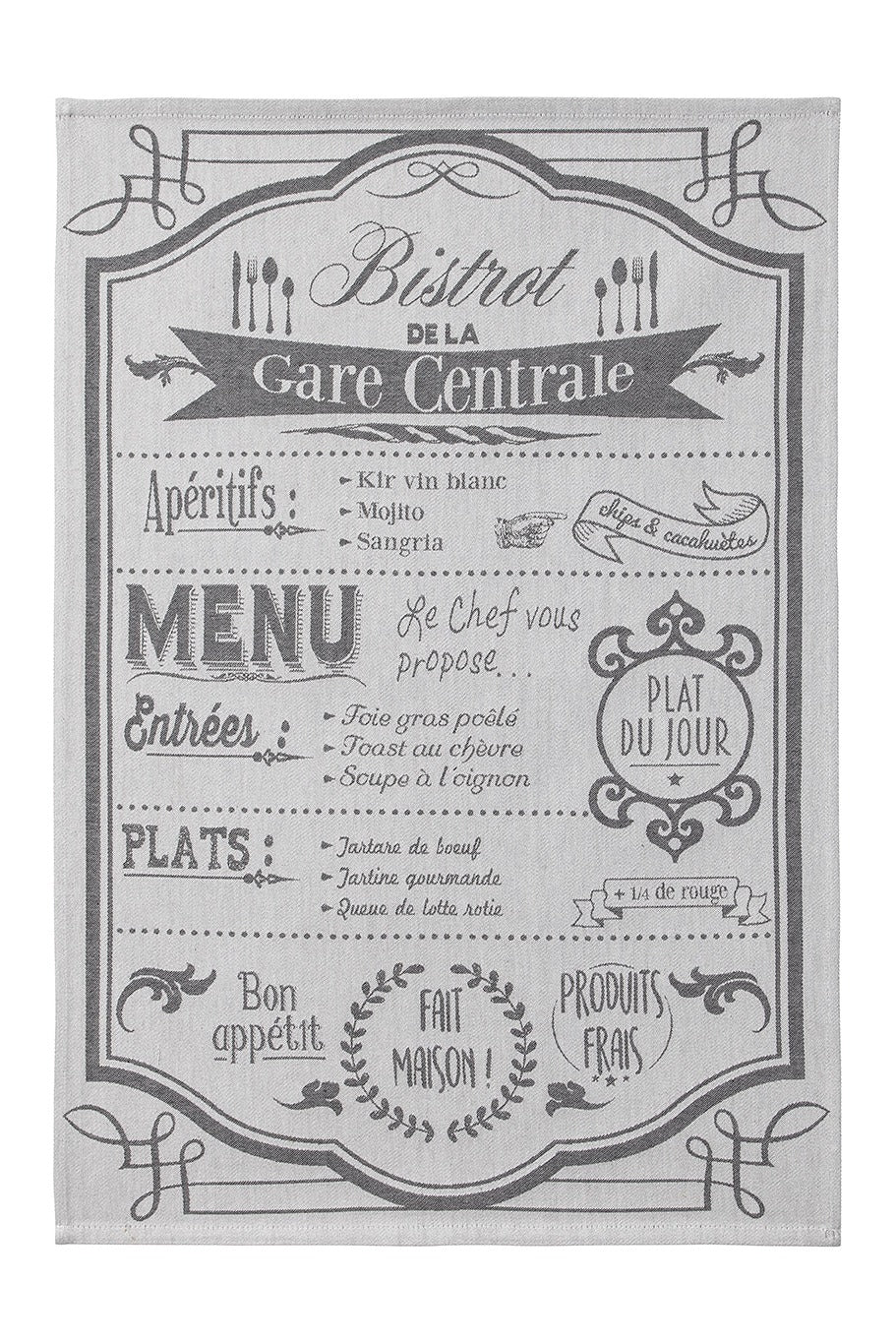 Torchon jacquard Au Menu – Coucke