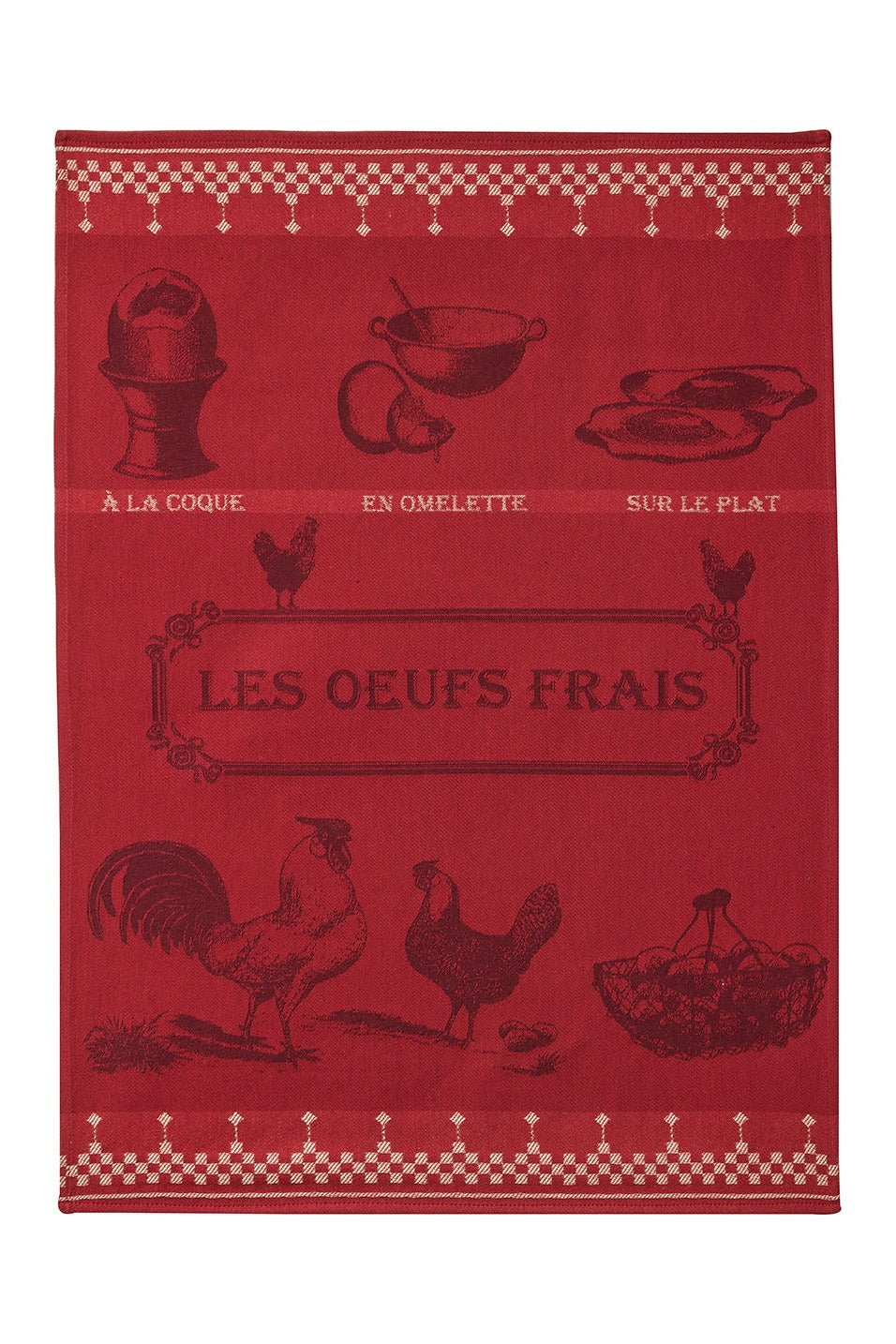Torchon jacquard Oeufs frais – Coucke