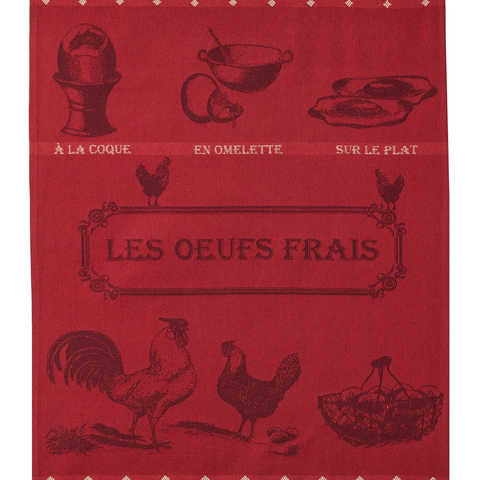 Torchon jacquard Oeufs frais – Coucke