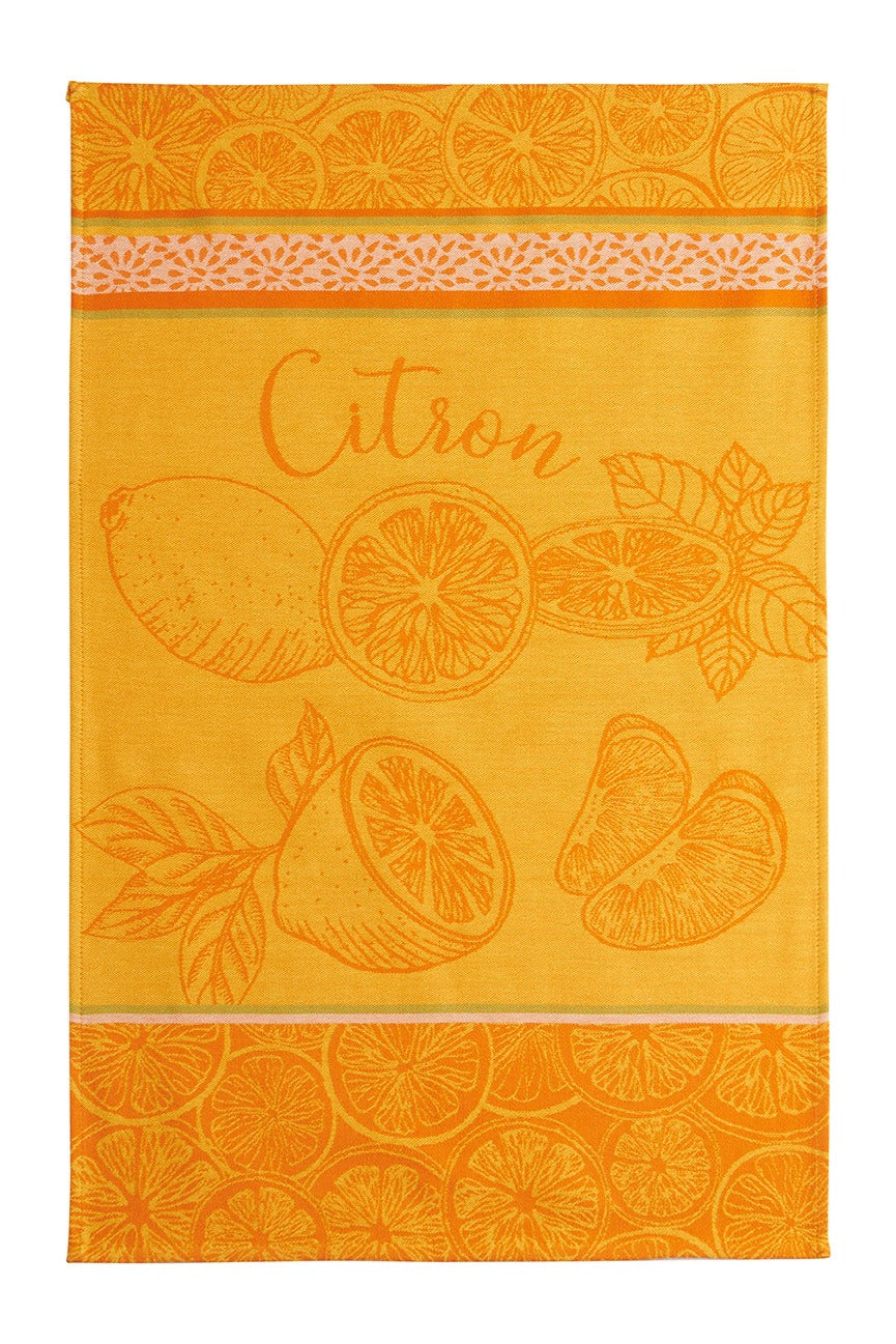 Torchon jacquard Citron – Coucke