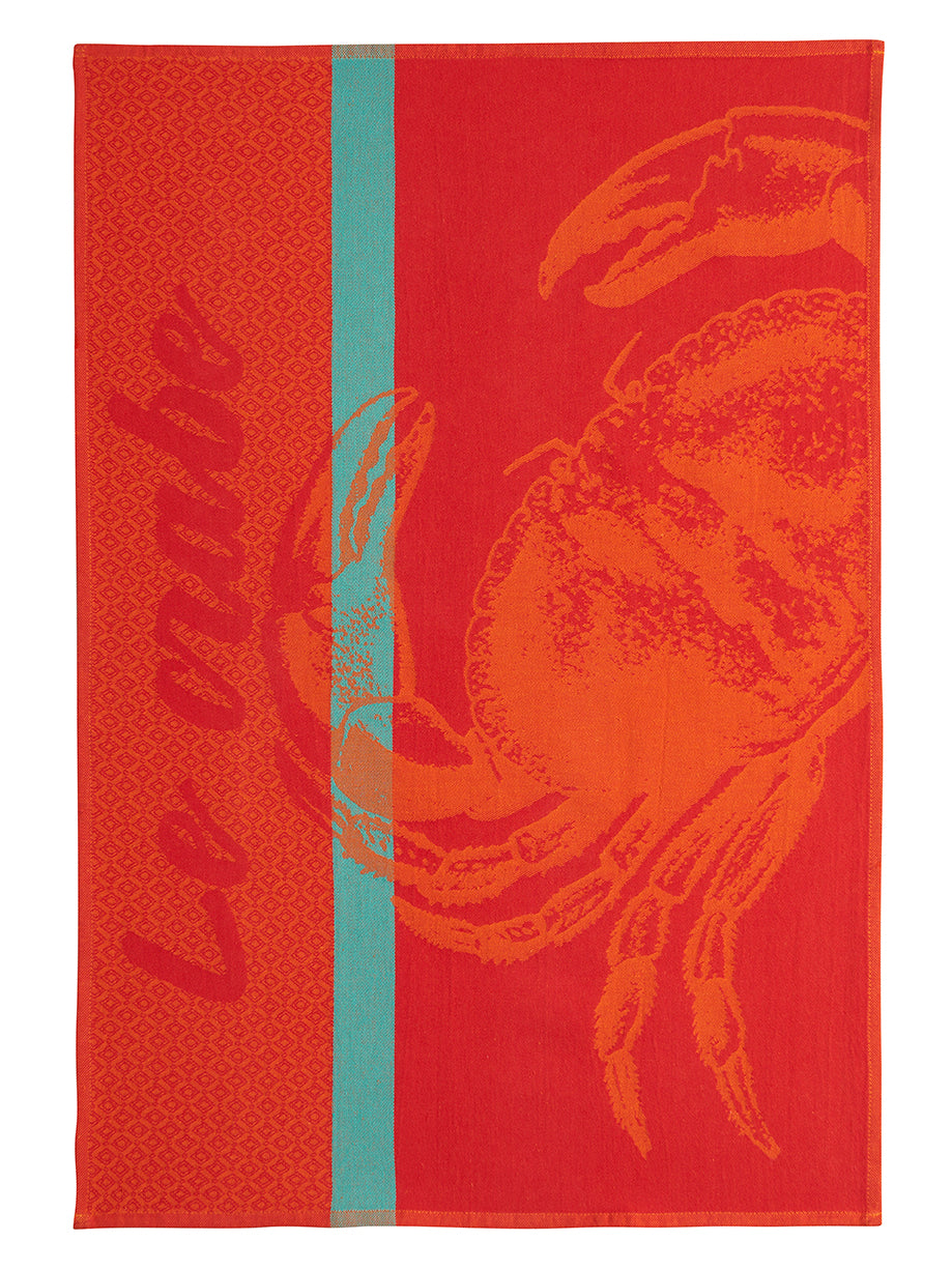 Red Crab Rectangular Tea Towel