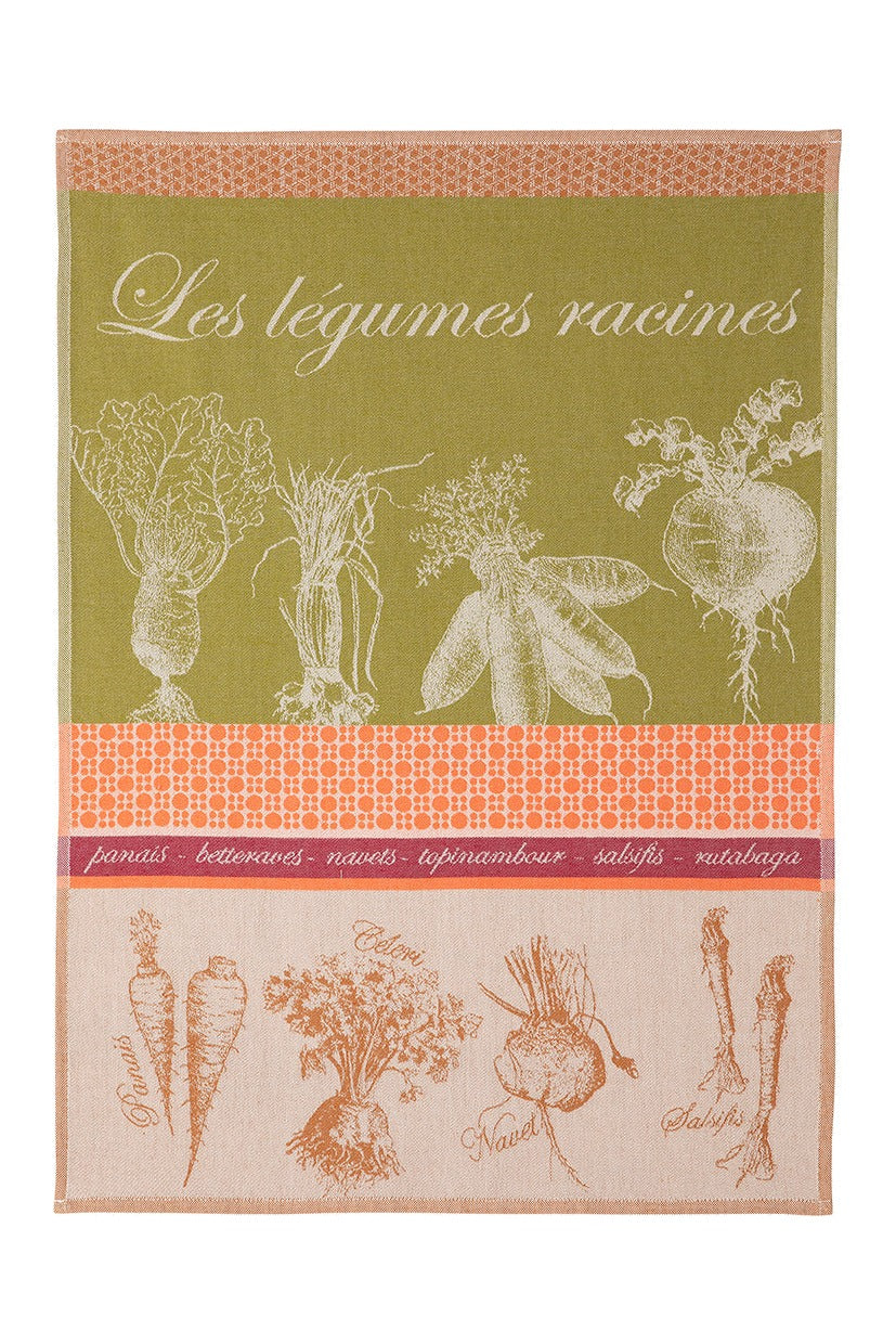 Torchon jacquard Légumes Racines – Coucke