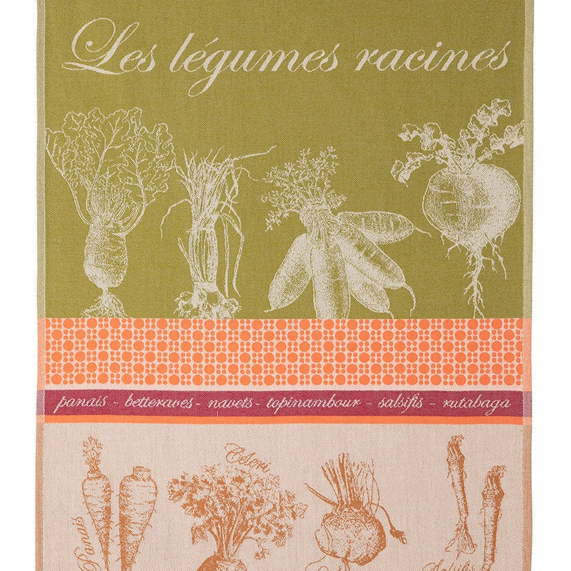 Torchon jacquard Légumes Racines – Coucke