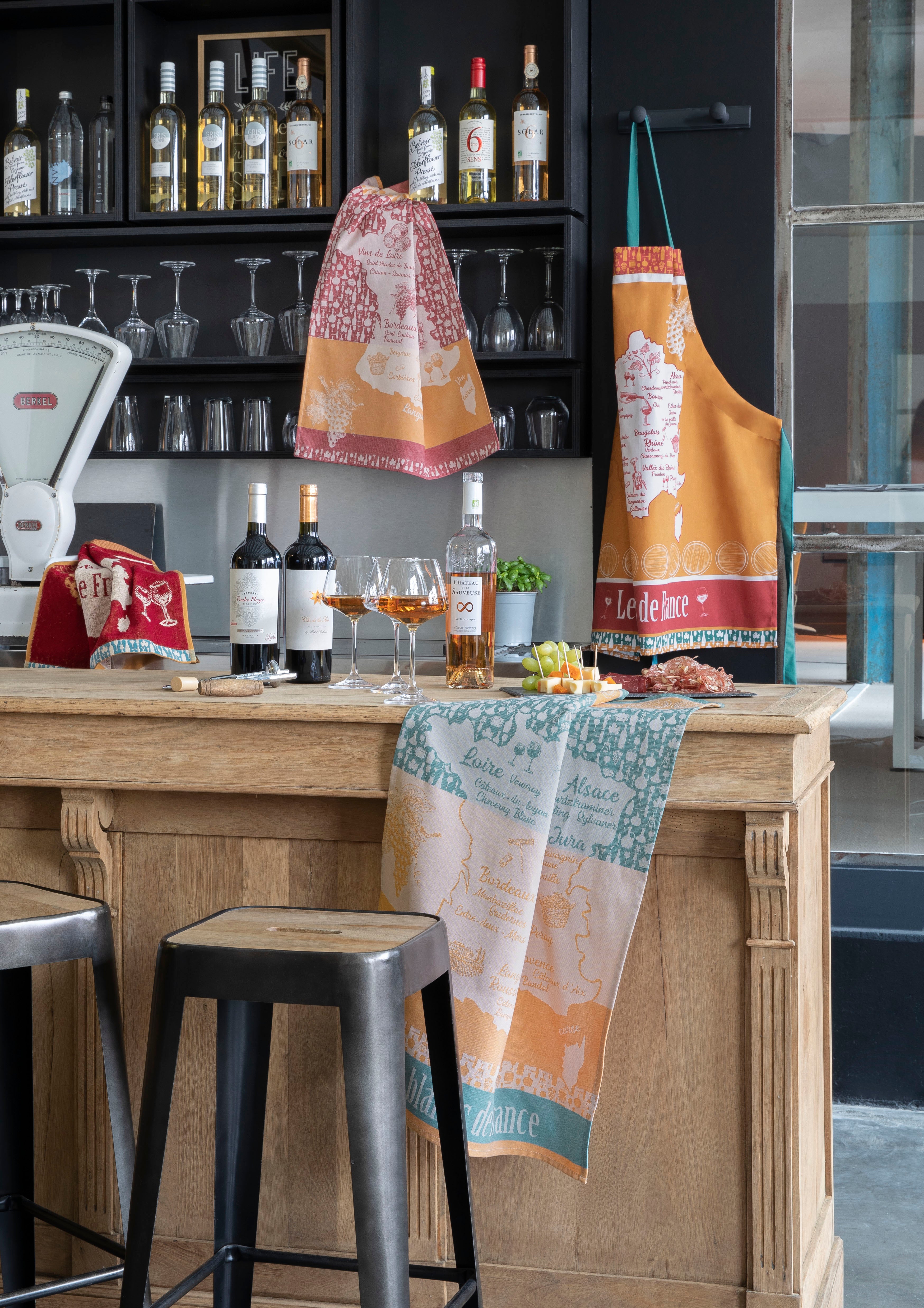 Torchon jacquard Vins blanc de France – Coucke – vue 2