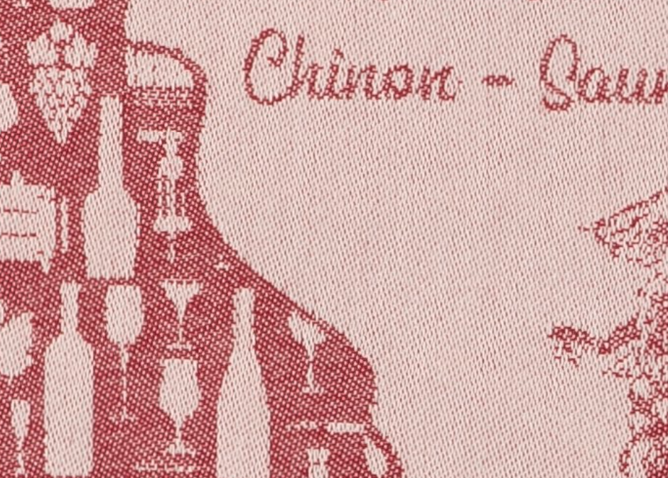 Torchon jacquard Vins rouges de France