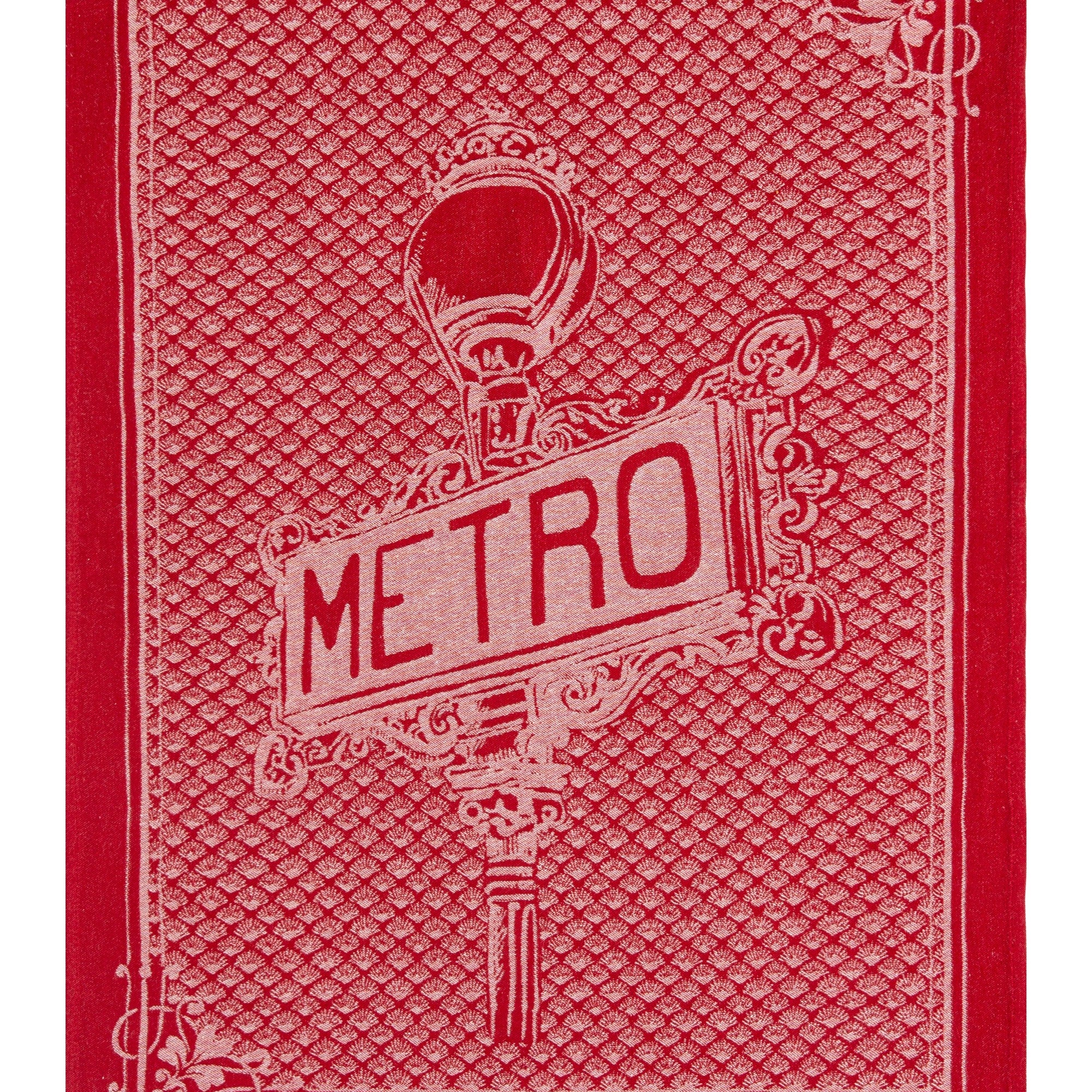 Torchon jacquard Panneau Métro – Coucke
