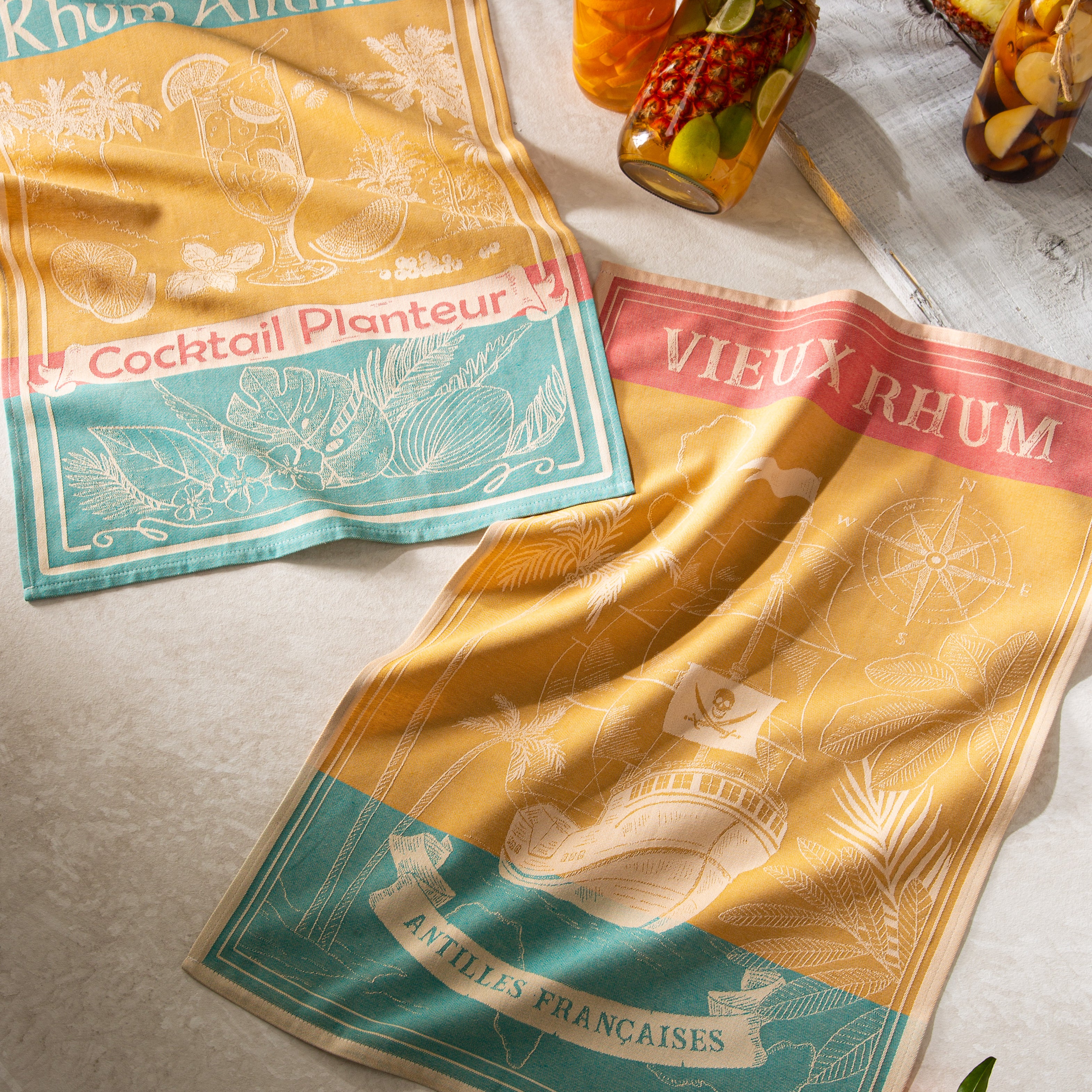 Aged Rum Rectangular Tea Towel