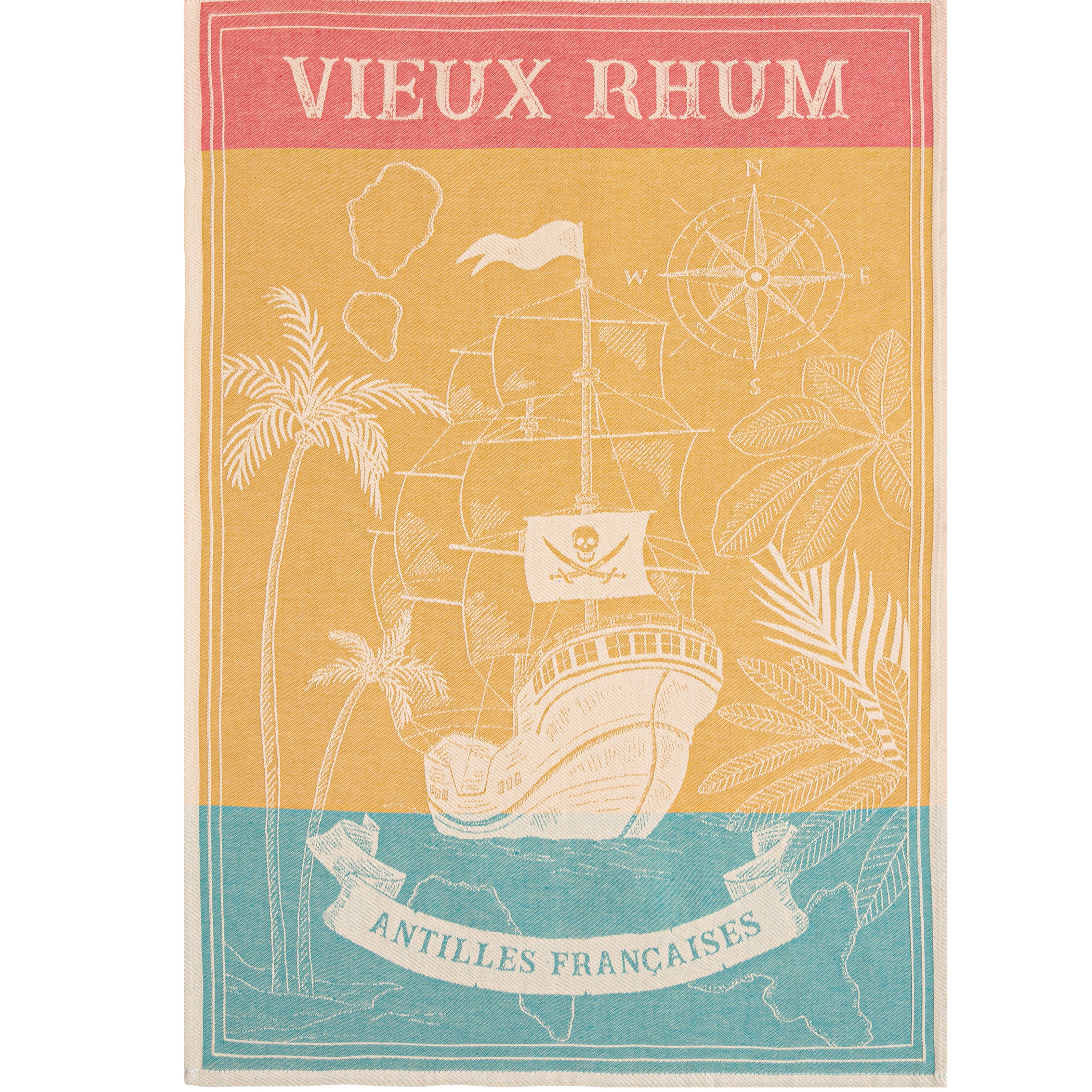 Aged Rum Rectangular Tea Towel