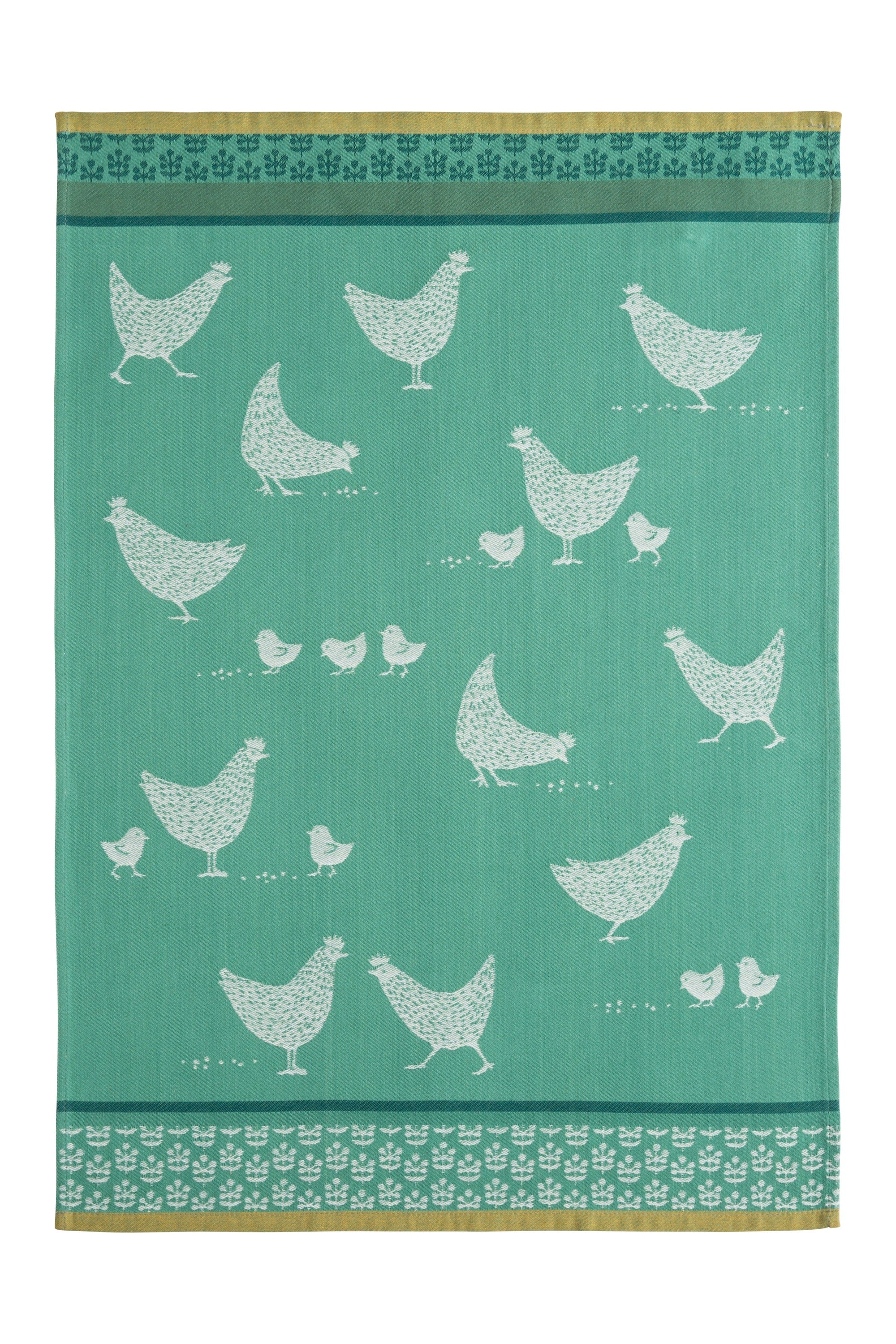 Torchon jacquard Poulettes – Coucke