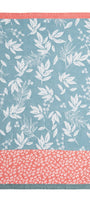 Torchon jacquard Feuillage Bleu – Coucke