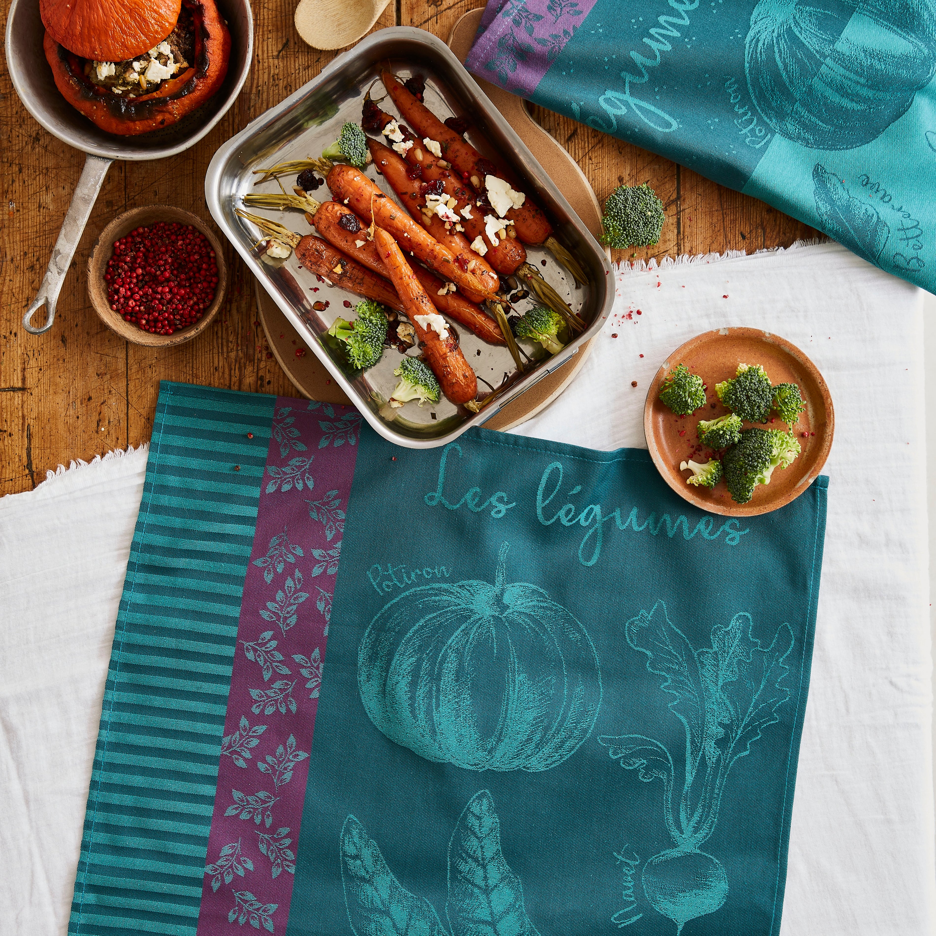 Rectangular Winter Vegetable Garden Dish Towel