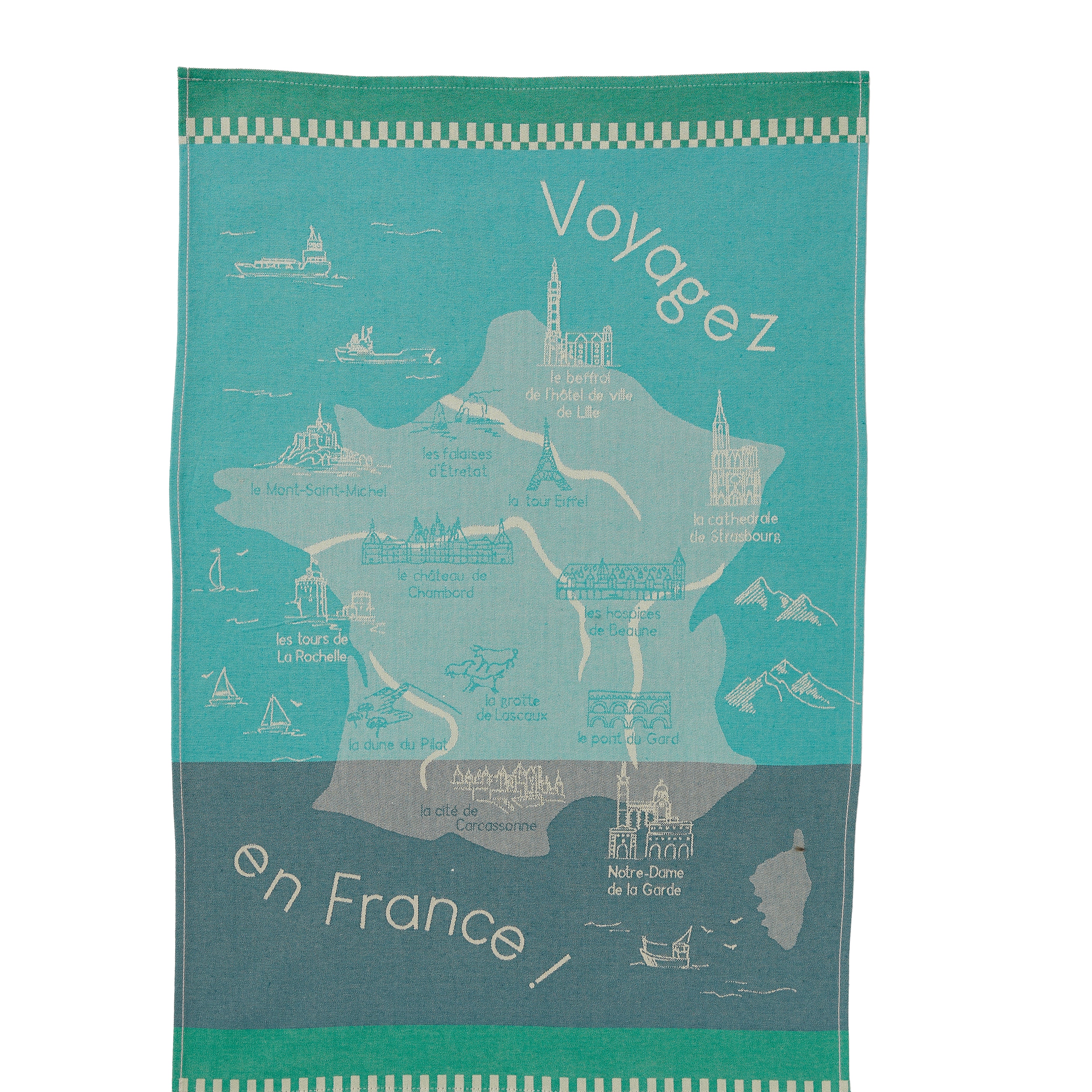 Voyager in France Rectangular Tea Towel