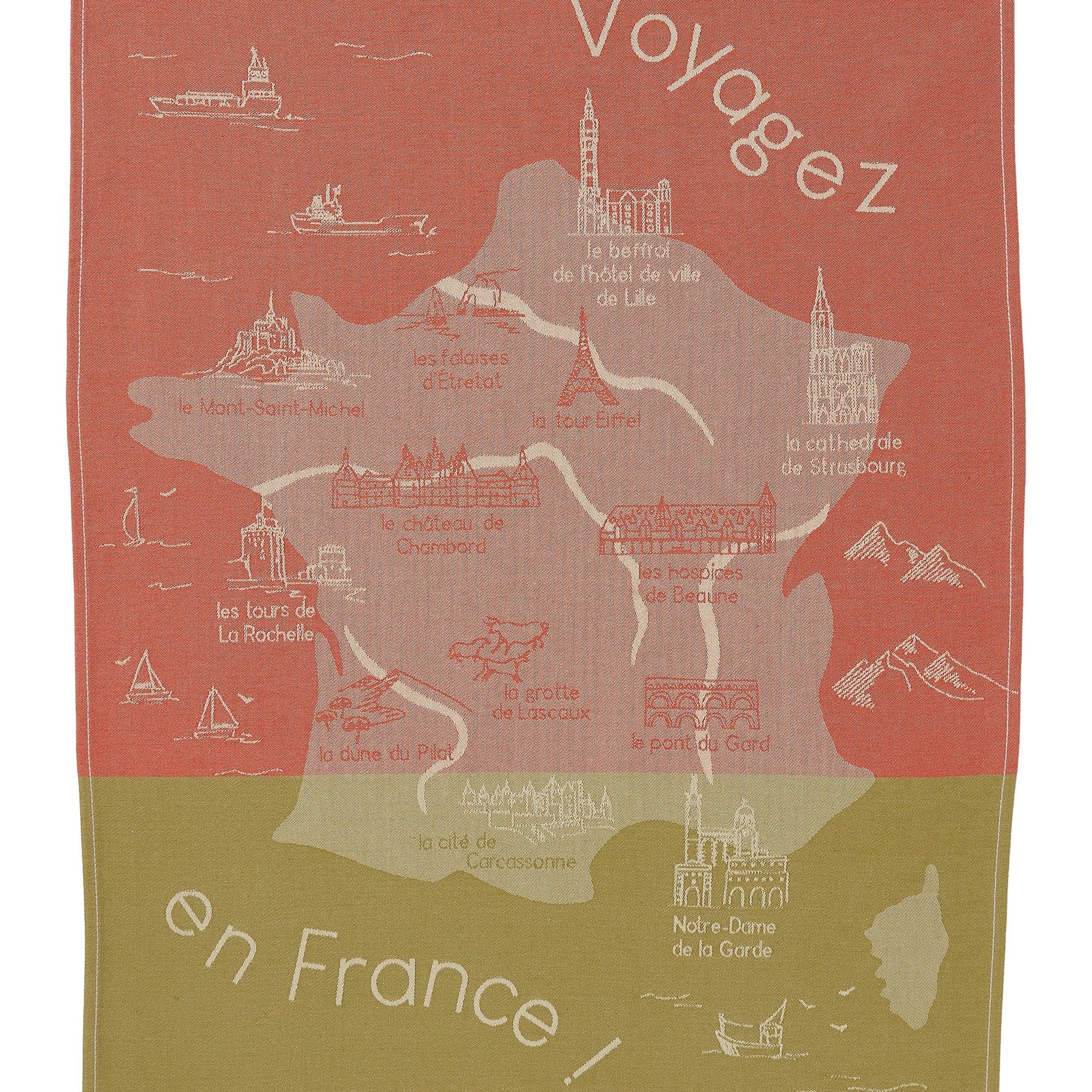 Torchon jacquard Les Monuments de France – Coucke
