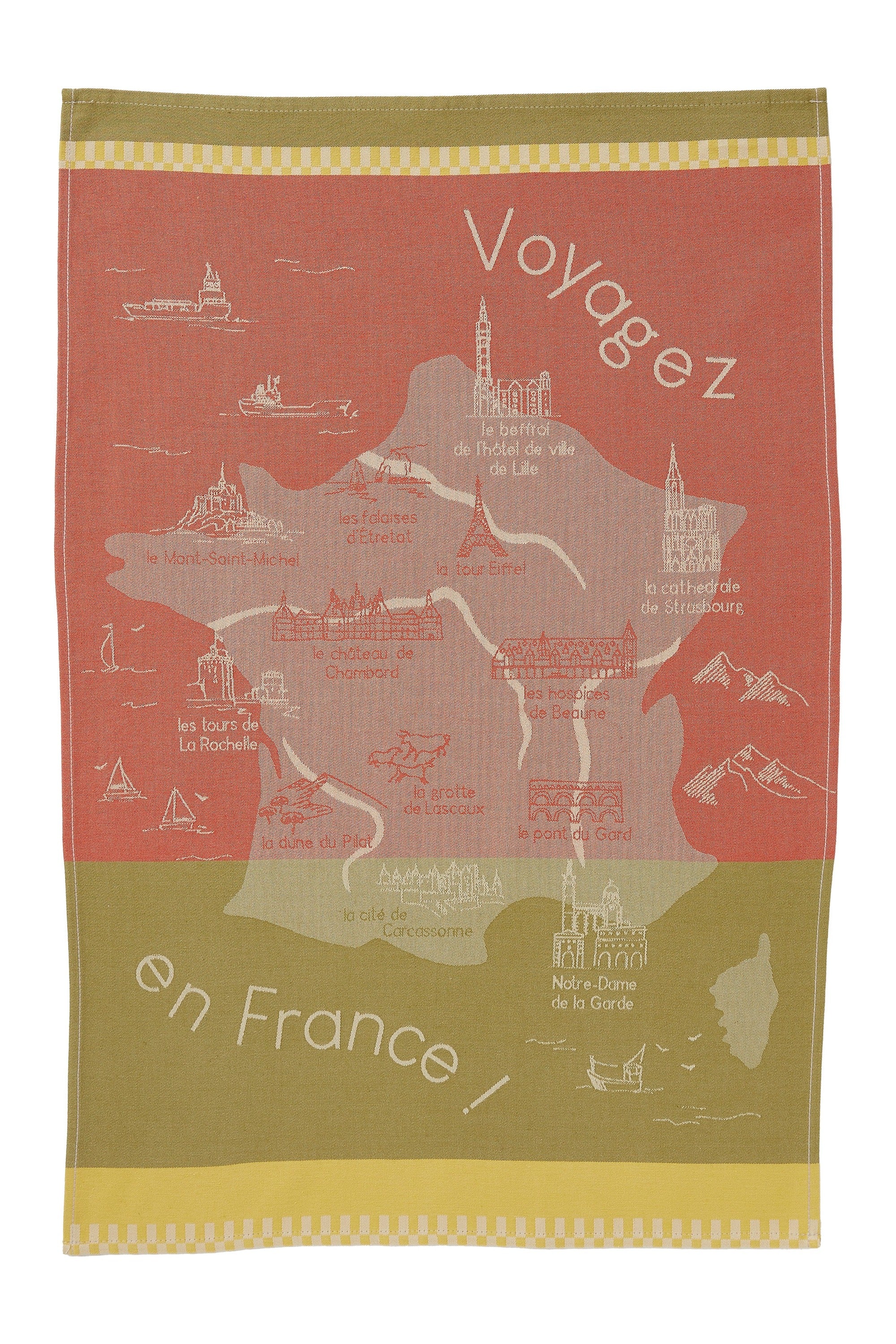Torchon jacquard Les Monuments de France – Coucke