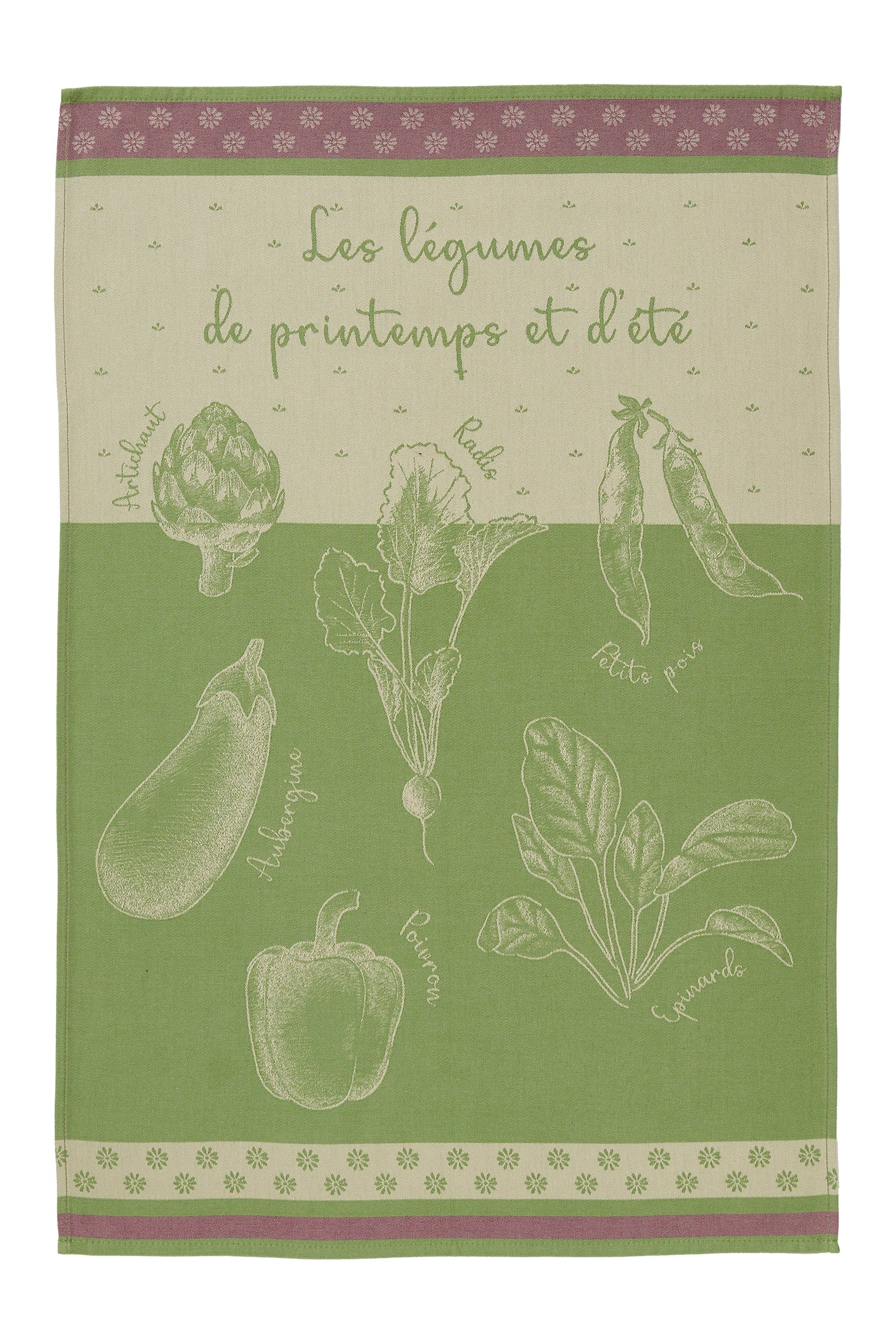 Torchon jacquard Potager d'Eté – Coucke