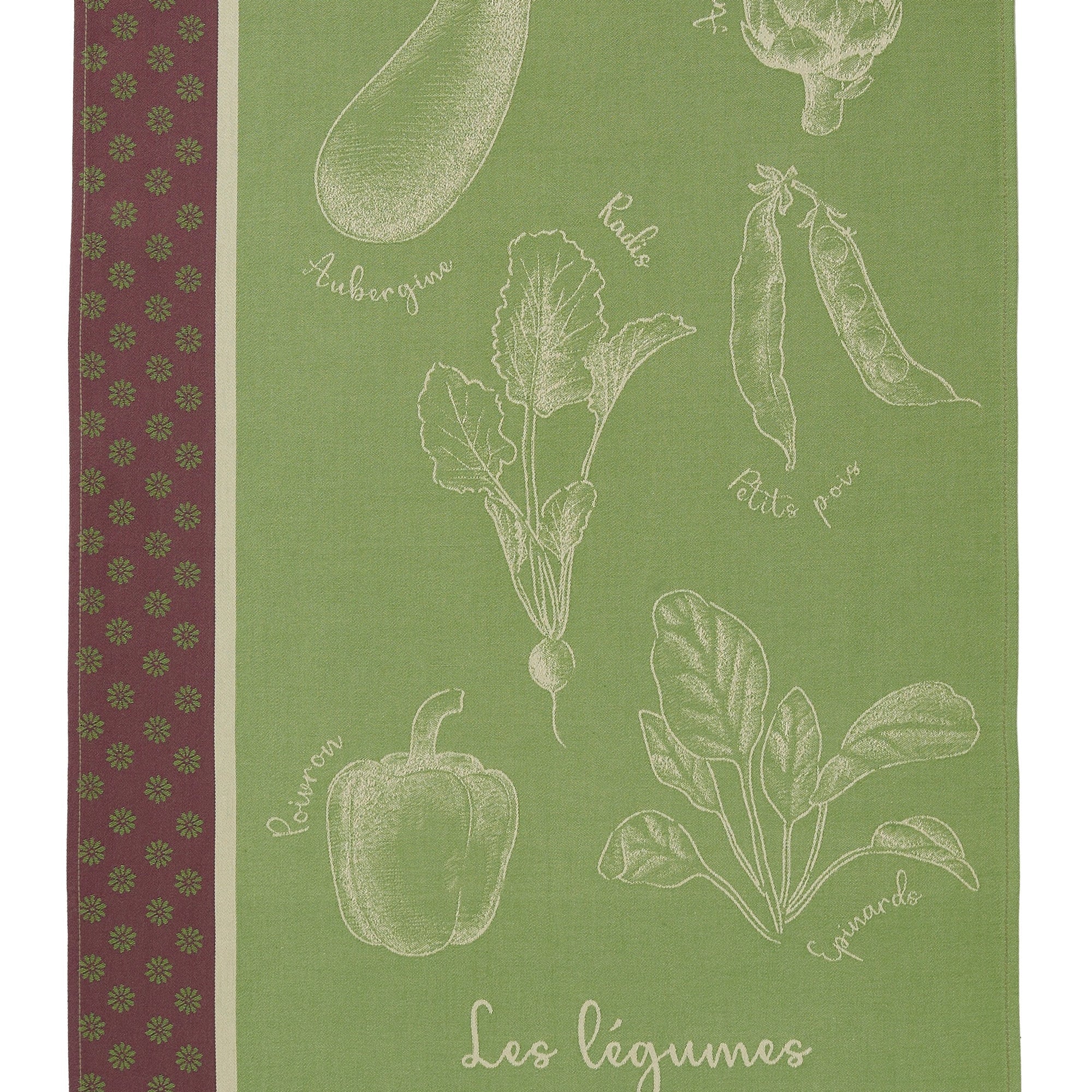 Torchon jacquard Potager de Printemps – Coucke