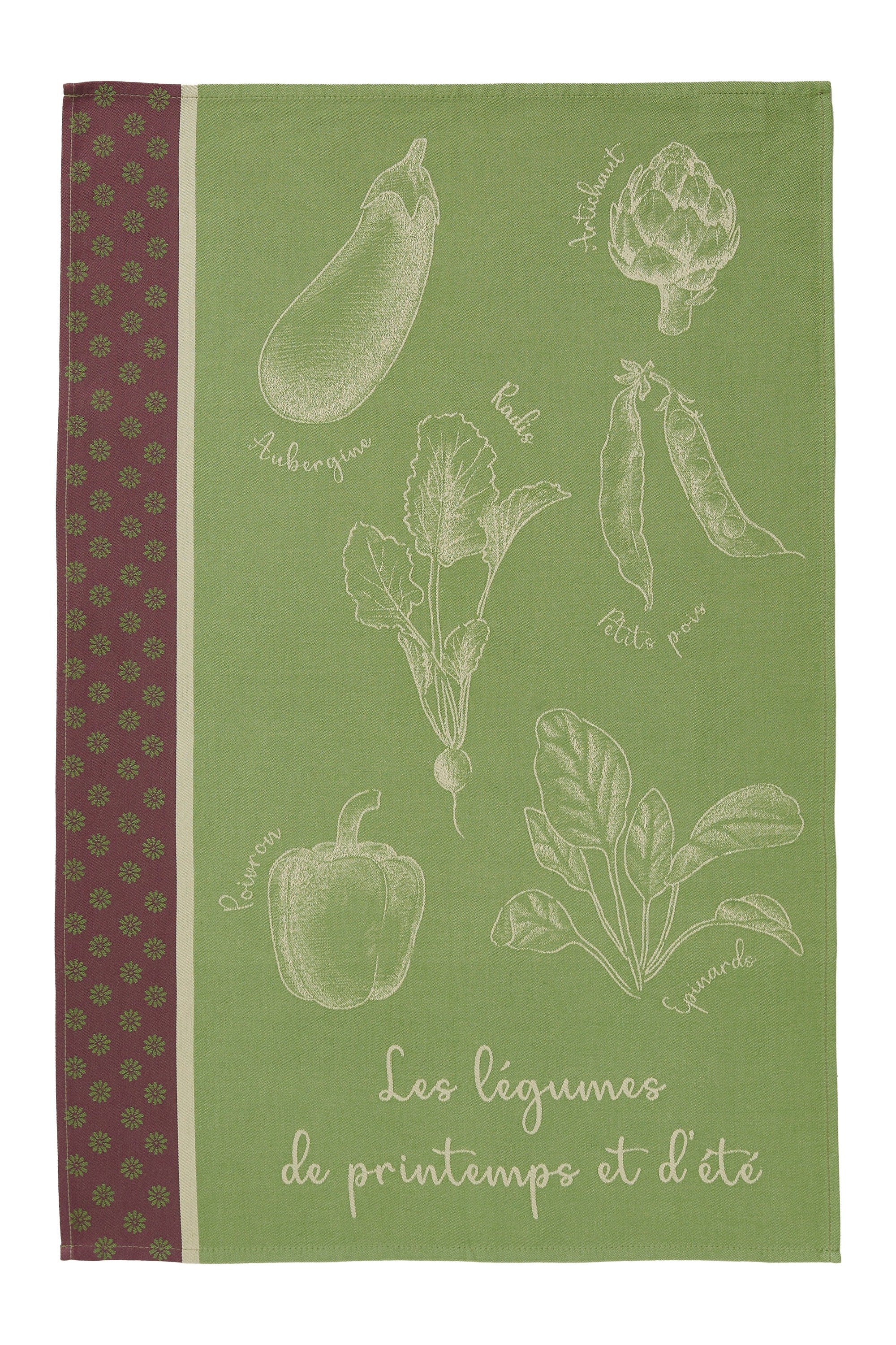 Torchon jacquard Potager de Printemps – Coucke