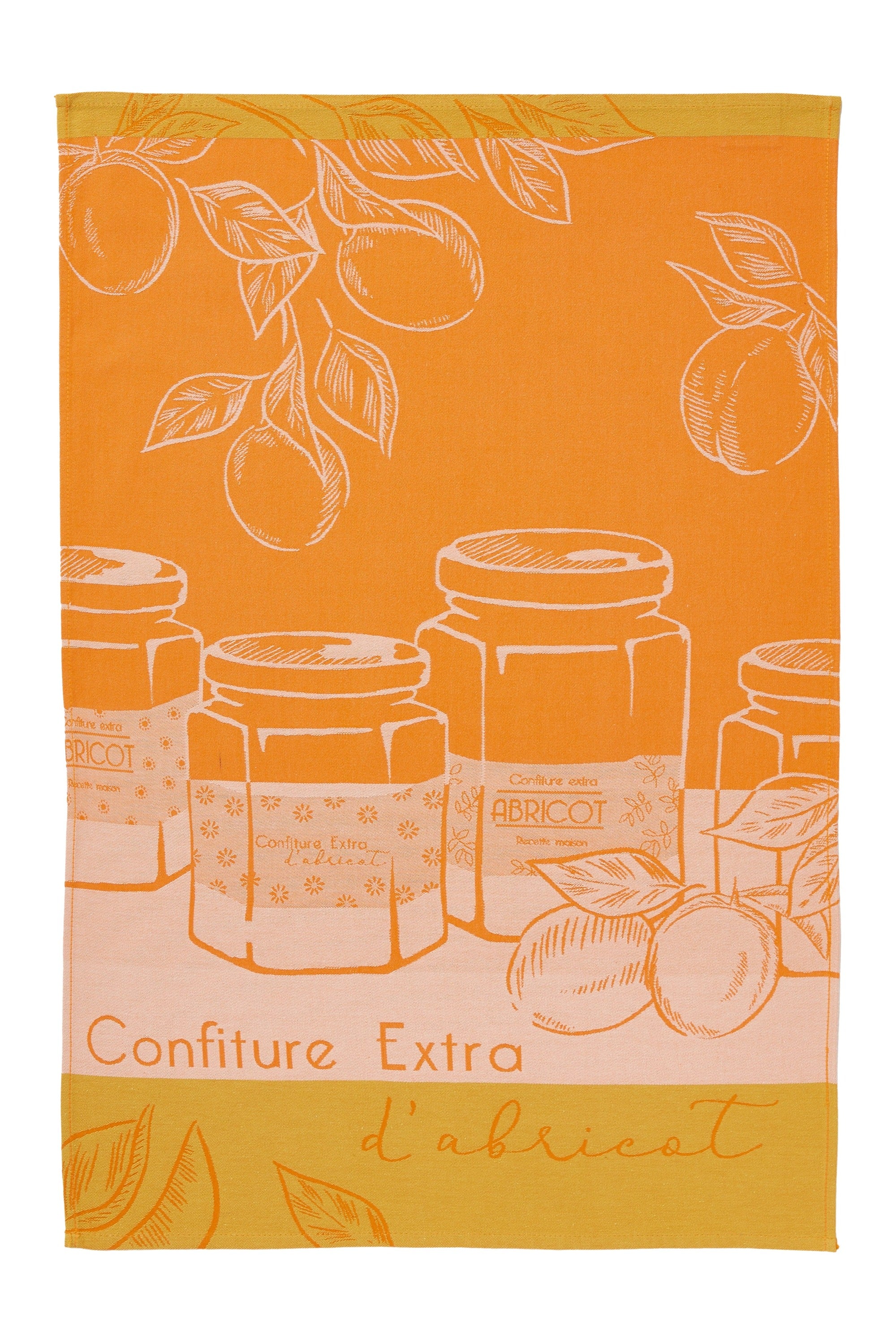 Torchon jacquard Abricots du Verger – Coucke