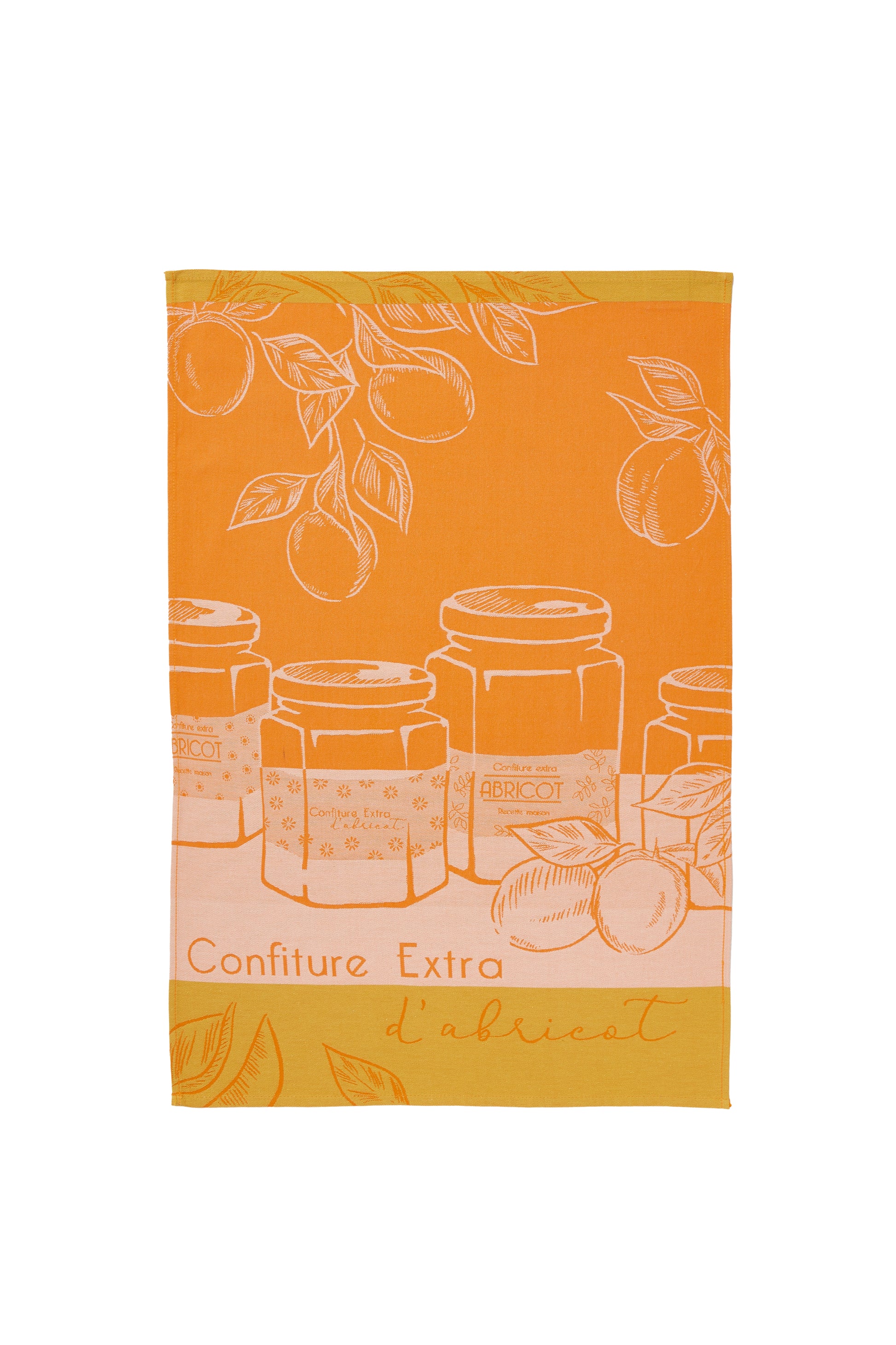 Torchon jacquard Abricots du Verger – Coucke