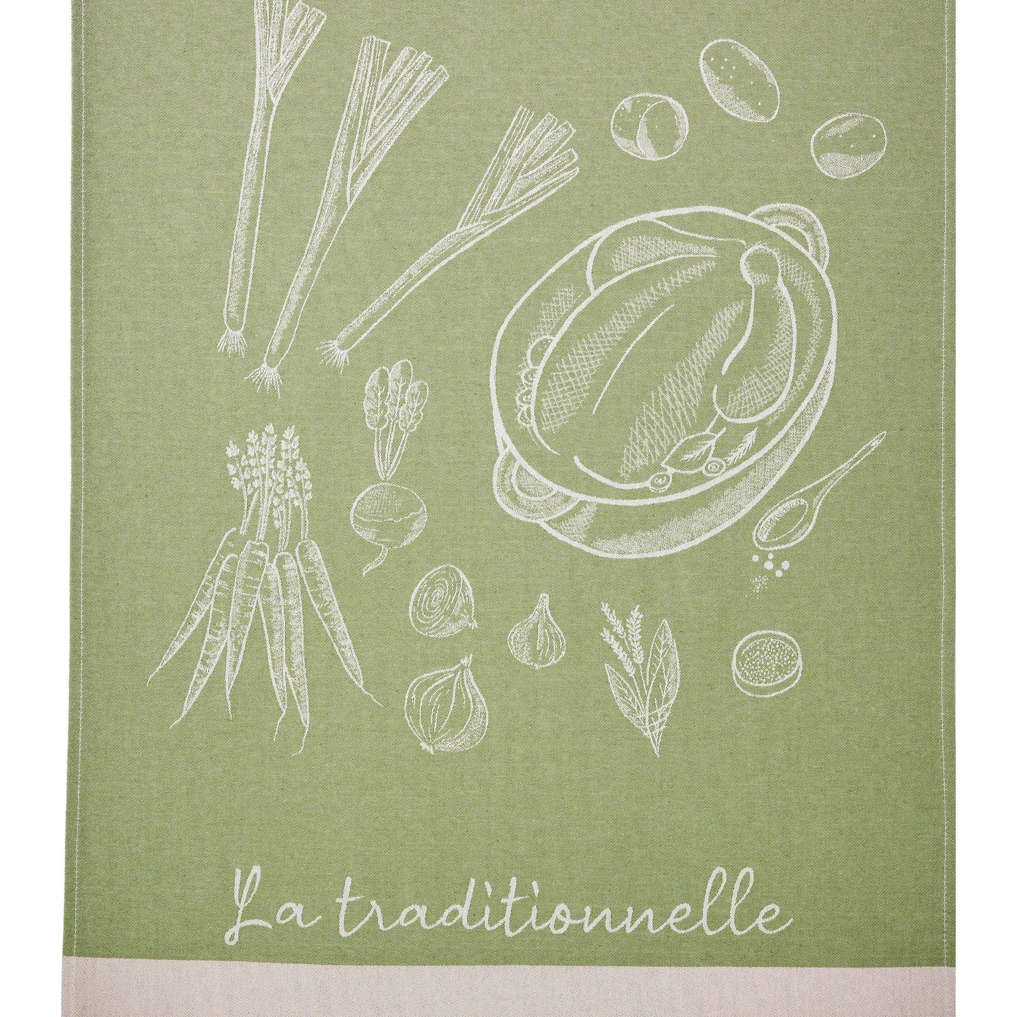 Torchon jacquard L'Art de la Poule au Pot – Coucke