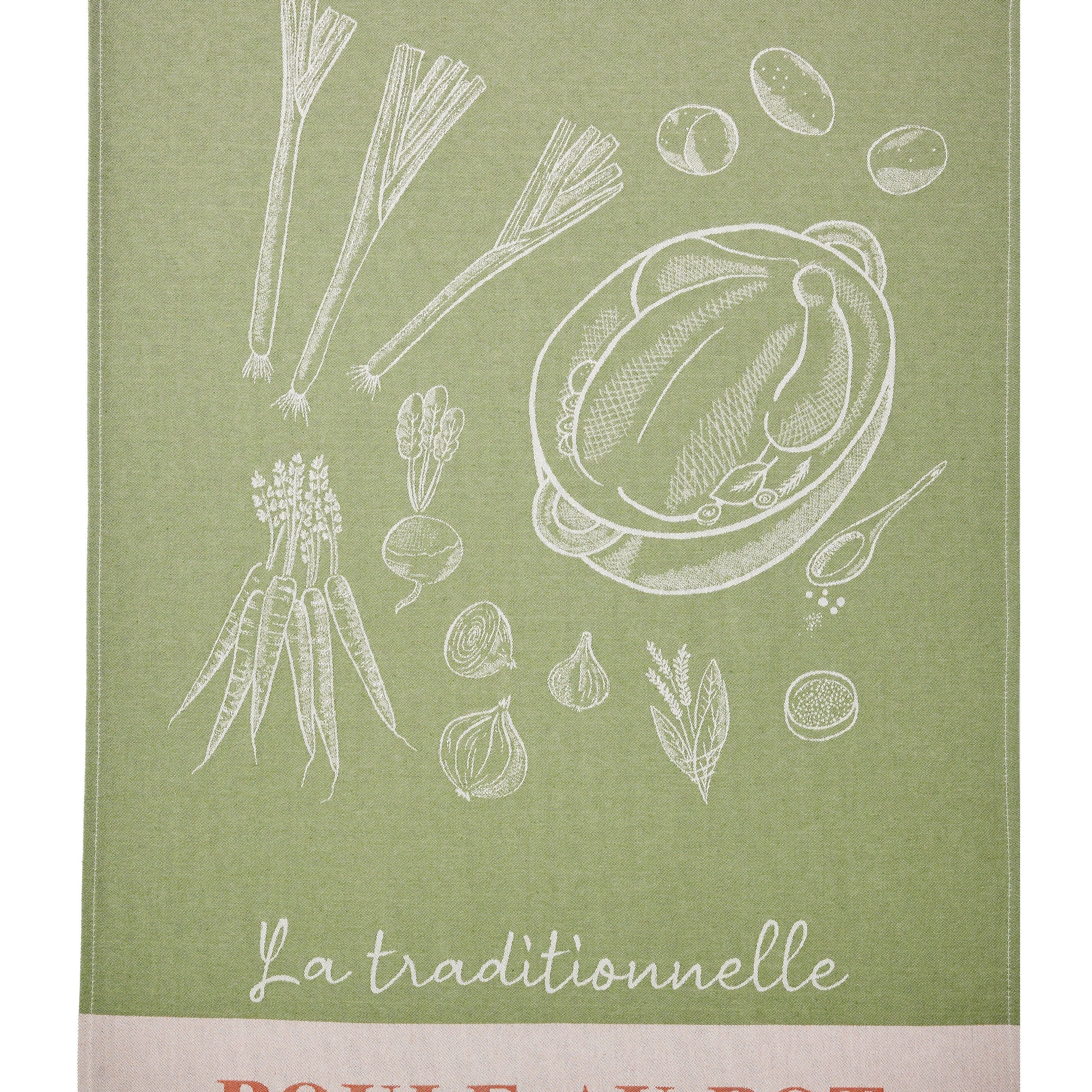 L'Art de la Poule au Pot Rectangular Dish Towel