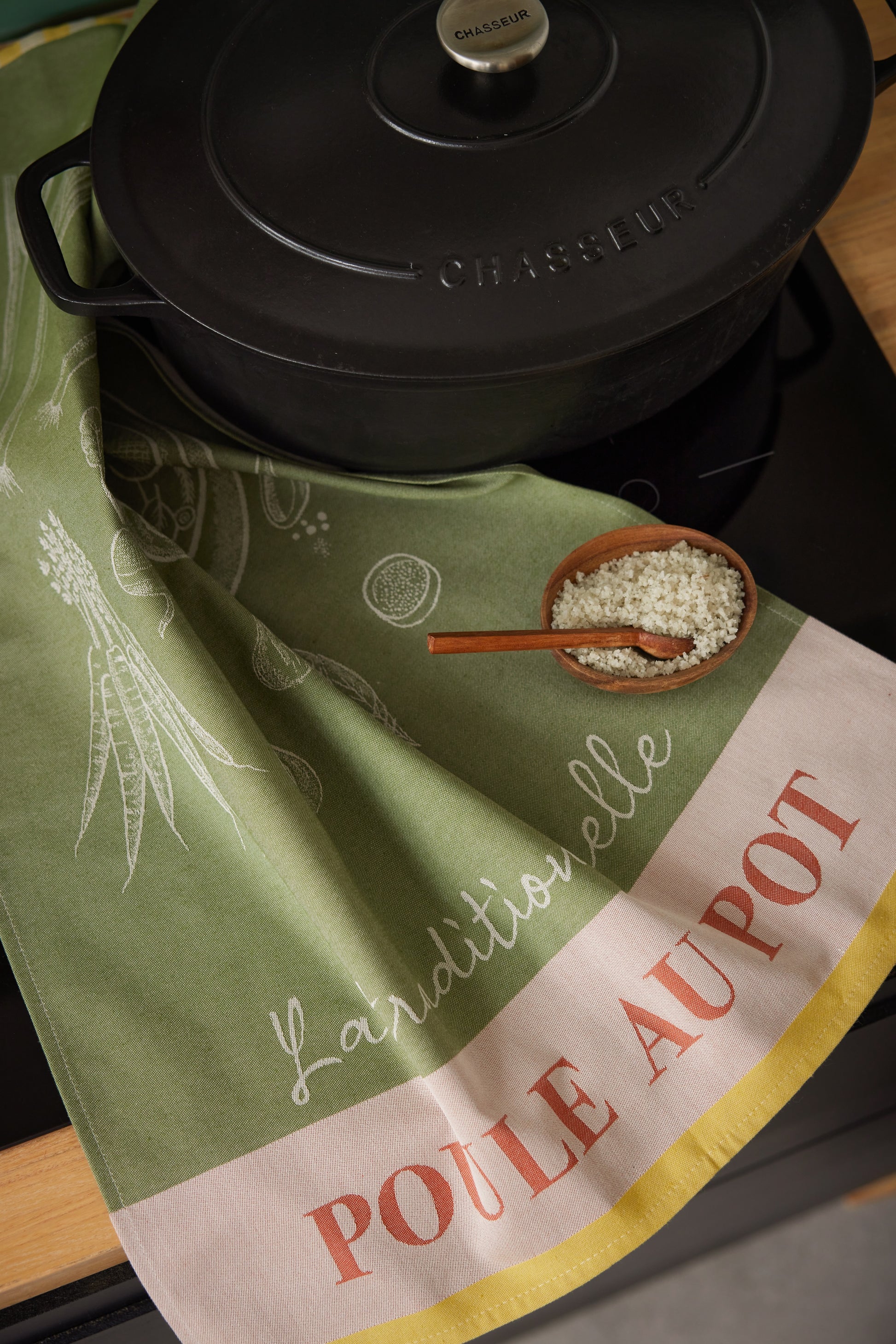 L'Art de la Poule au Pot Rectangular Dish Towel