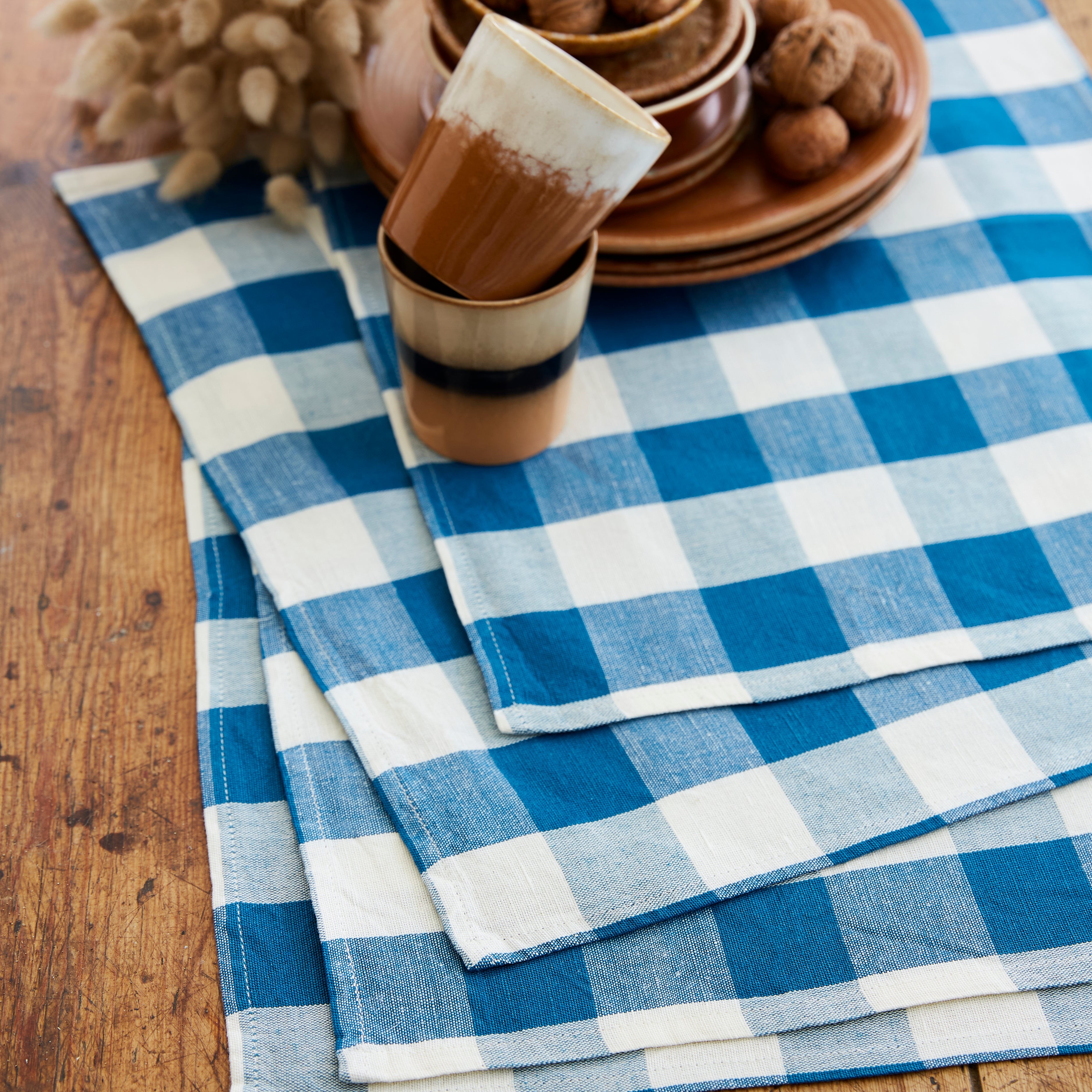 Emile Blue Rectangular Placemats