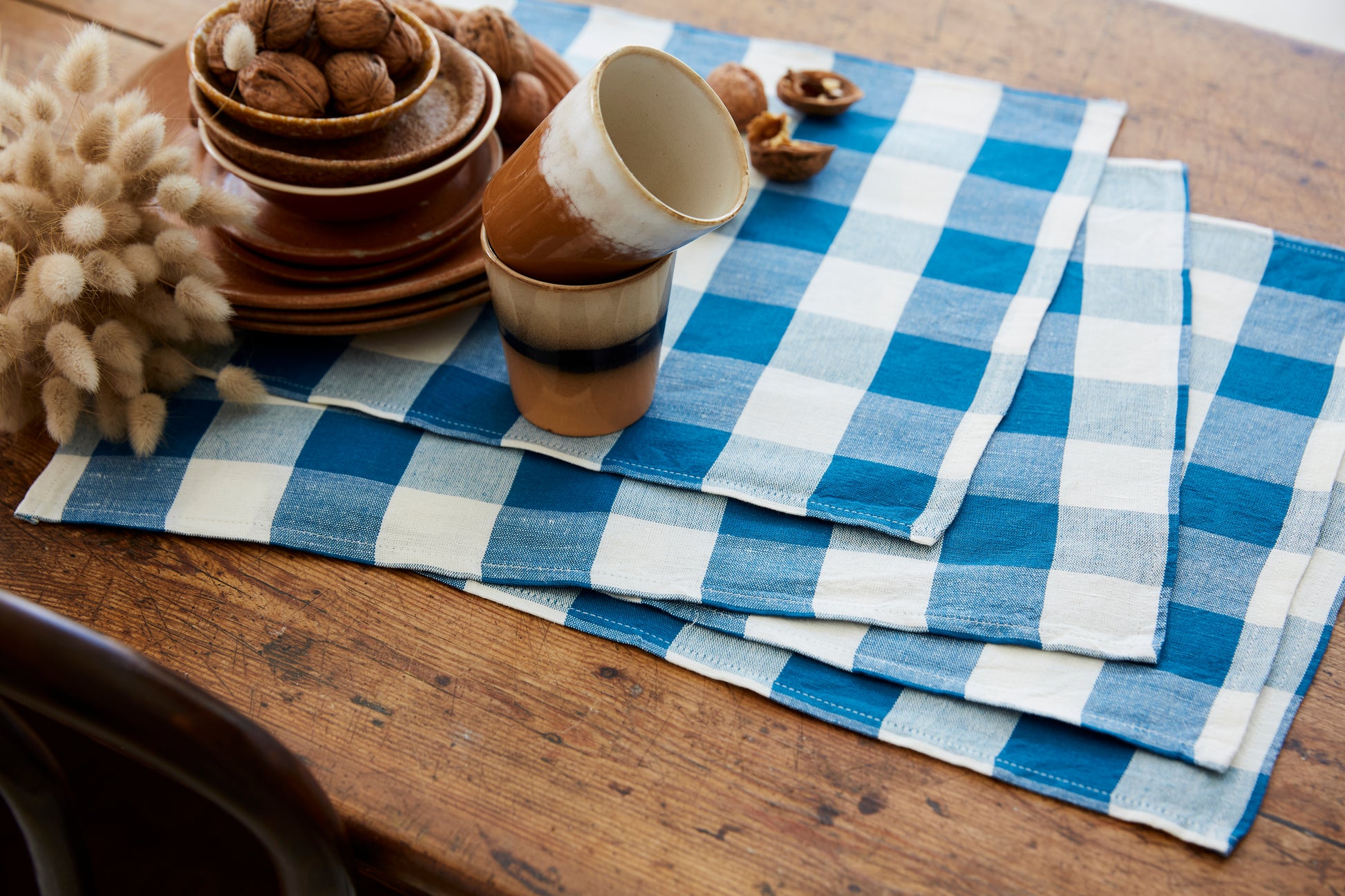 Emile Blue Rectangular Placemats