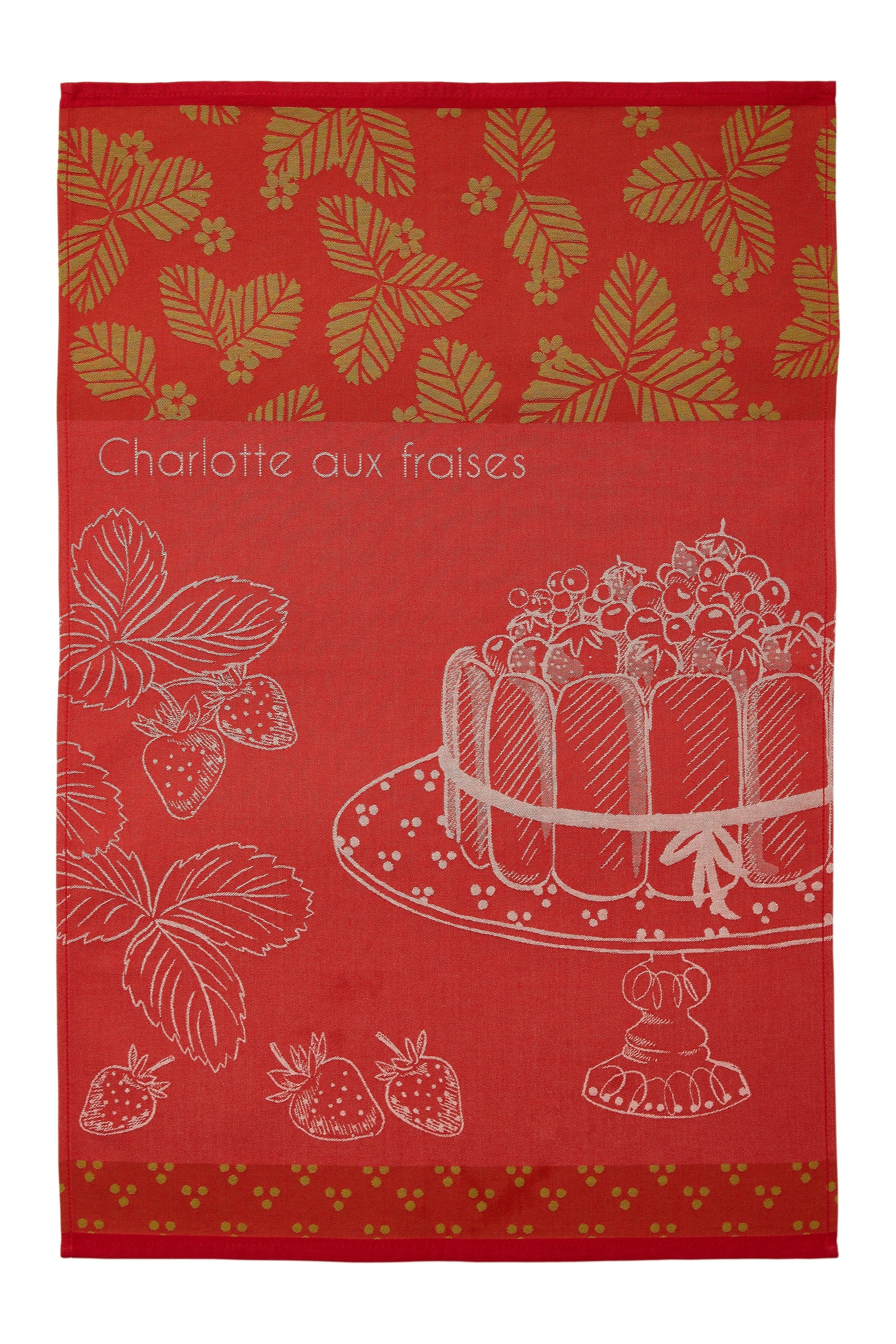 Torchon jacquard Charlotte aux Fraises – Coucke