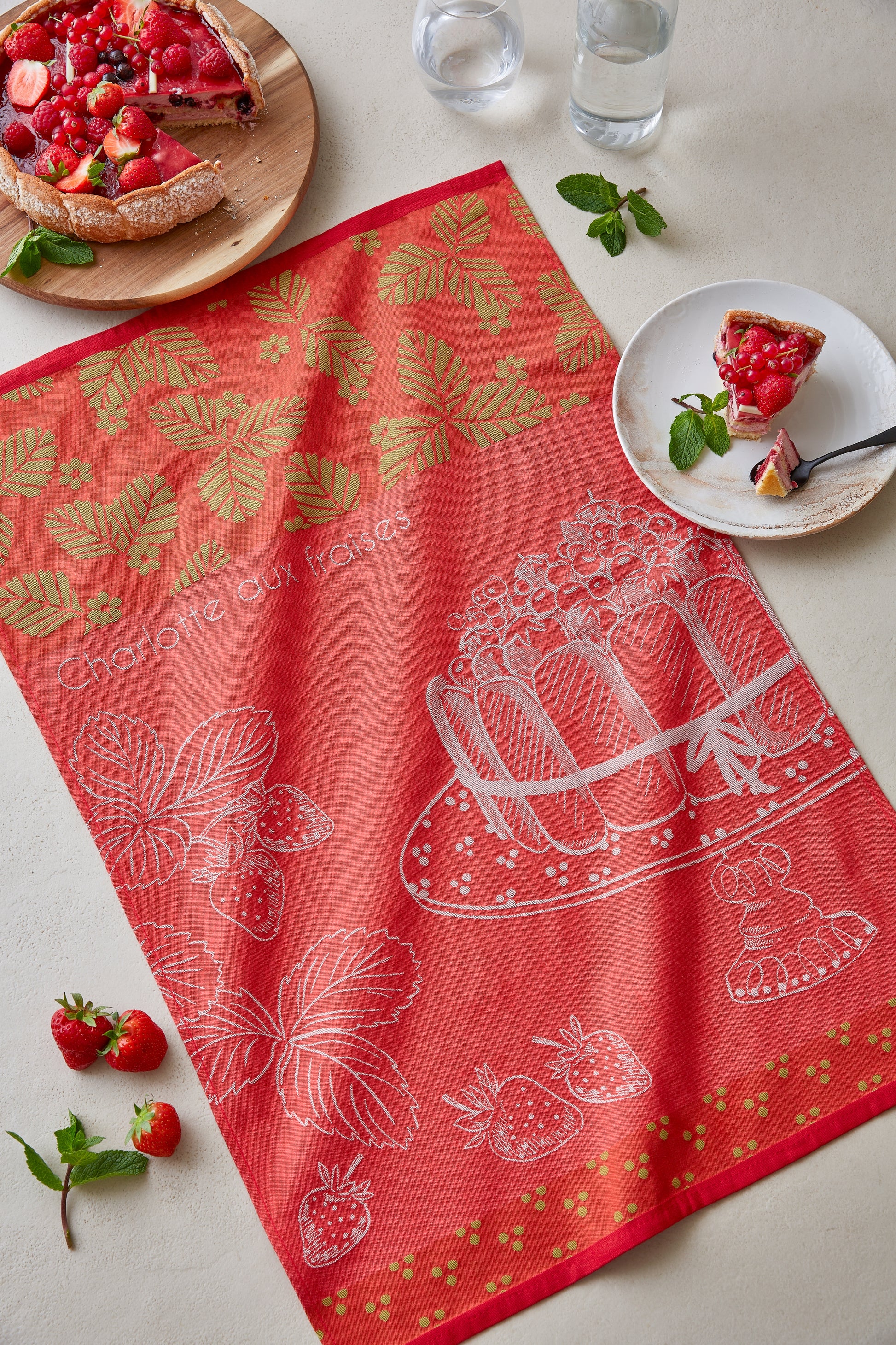 Torchon Charlotte aux Fraises