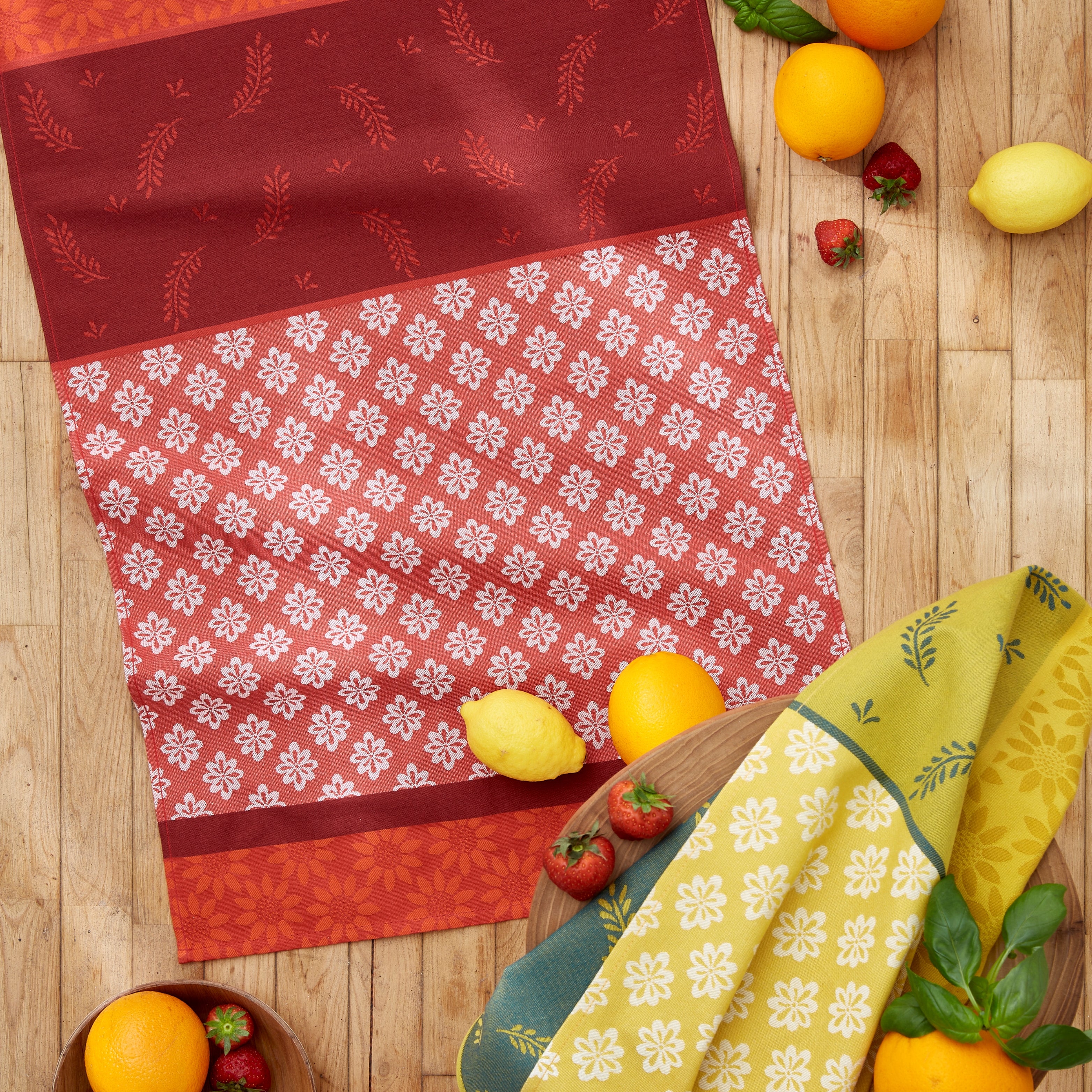 Red Bastide Rectangular Tea Towel