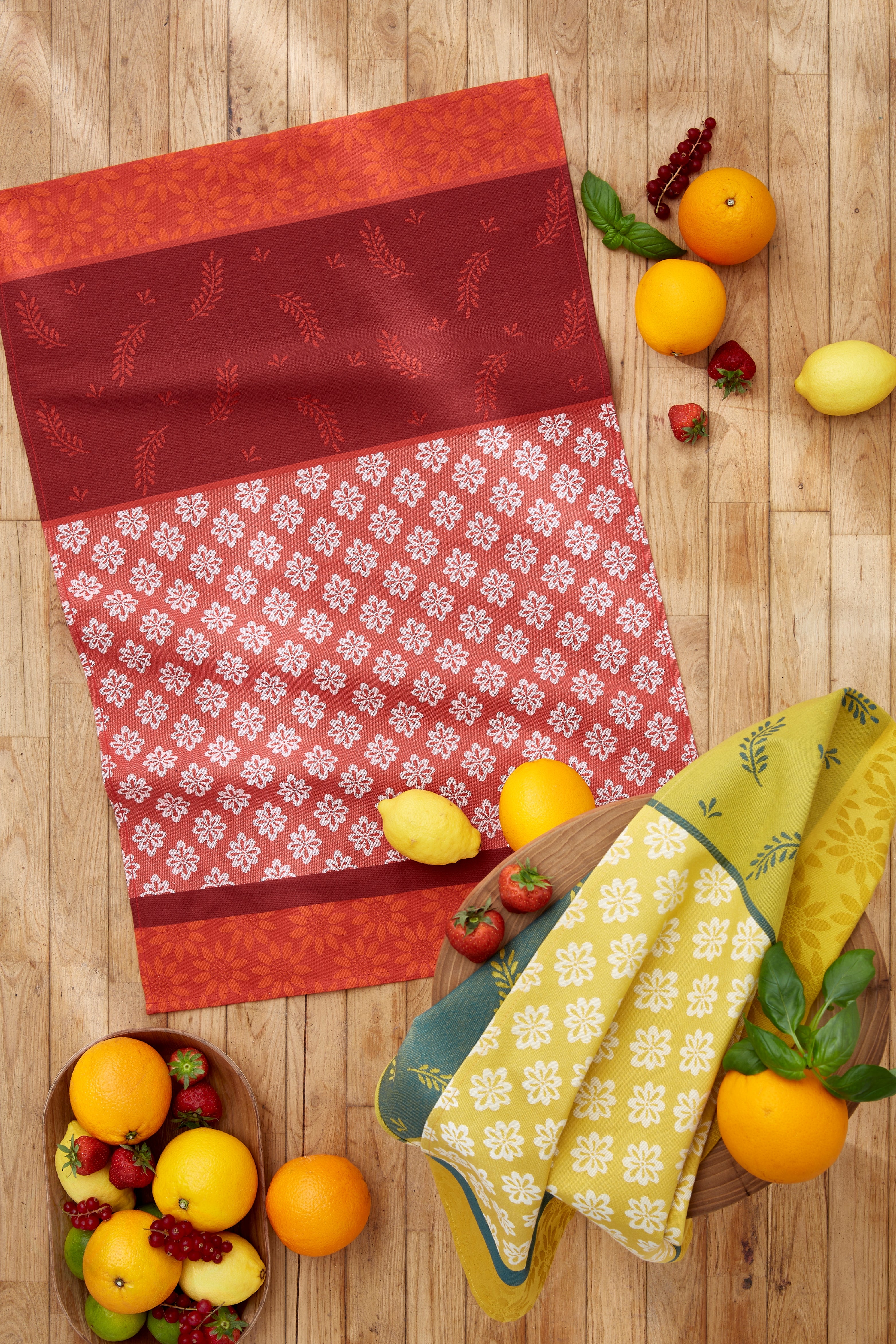 Torchon jacquard Bastide Jaune – Coucke – vue 2