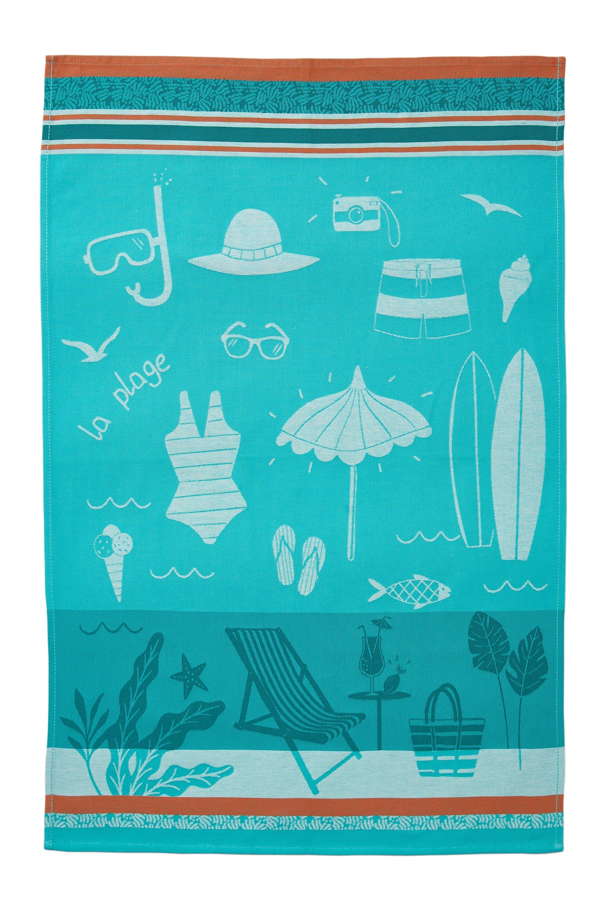 Torchon jacquard A La Plage – Coucke